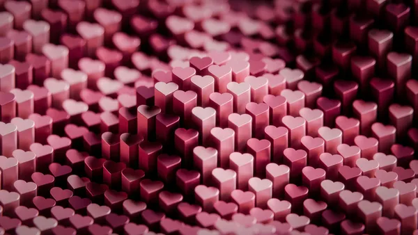 Coração rosa