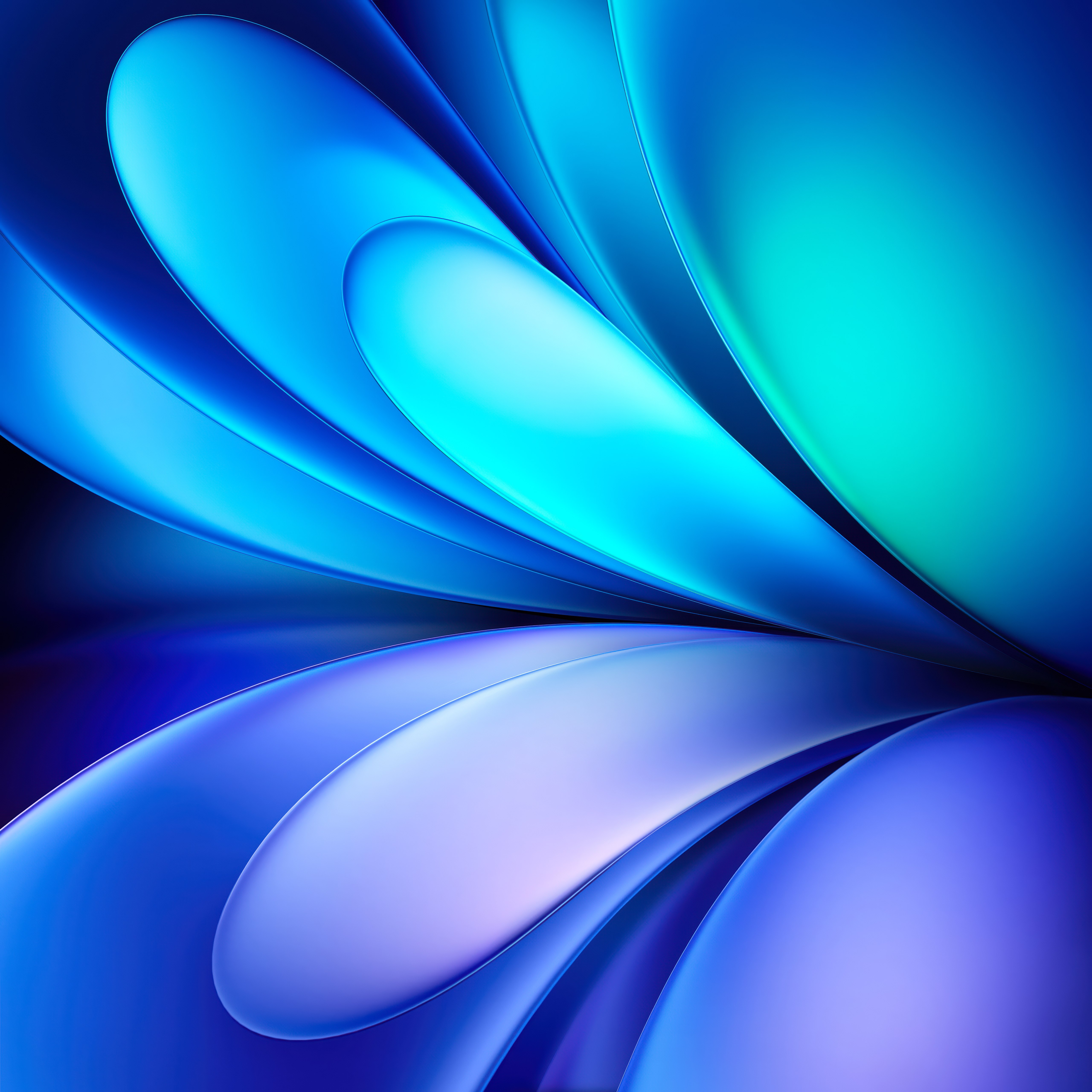 Abstrato azul, Vivo Pad, Abstrato gradiente, Curvas, Moderno, 5K, Stock, Estética azul