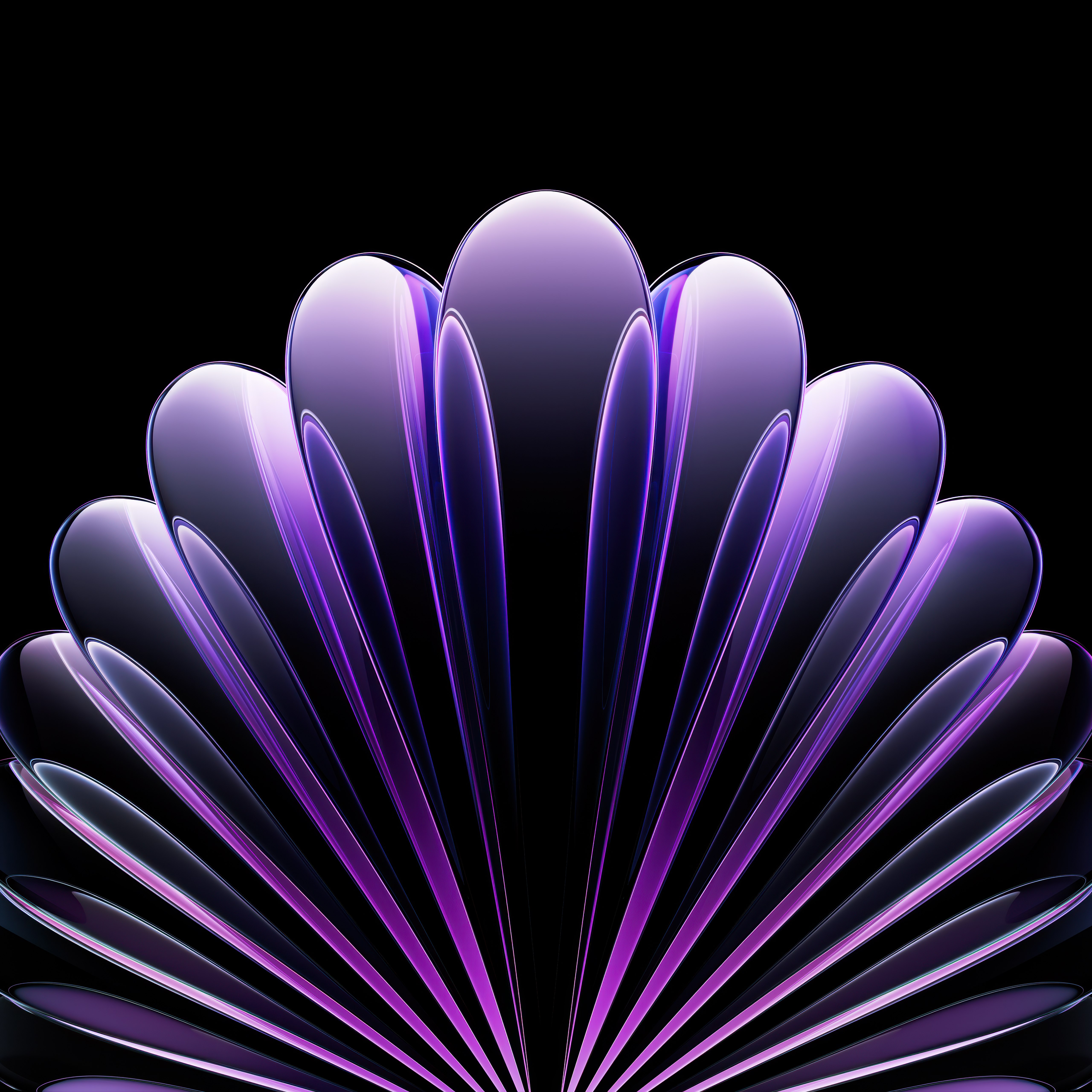 Abstrato roxo, Metálico, Luxo, Geométrico, AMOLED, Fundo preto, Oppo Find N5, Stock, Simetria, 5K