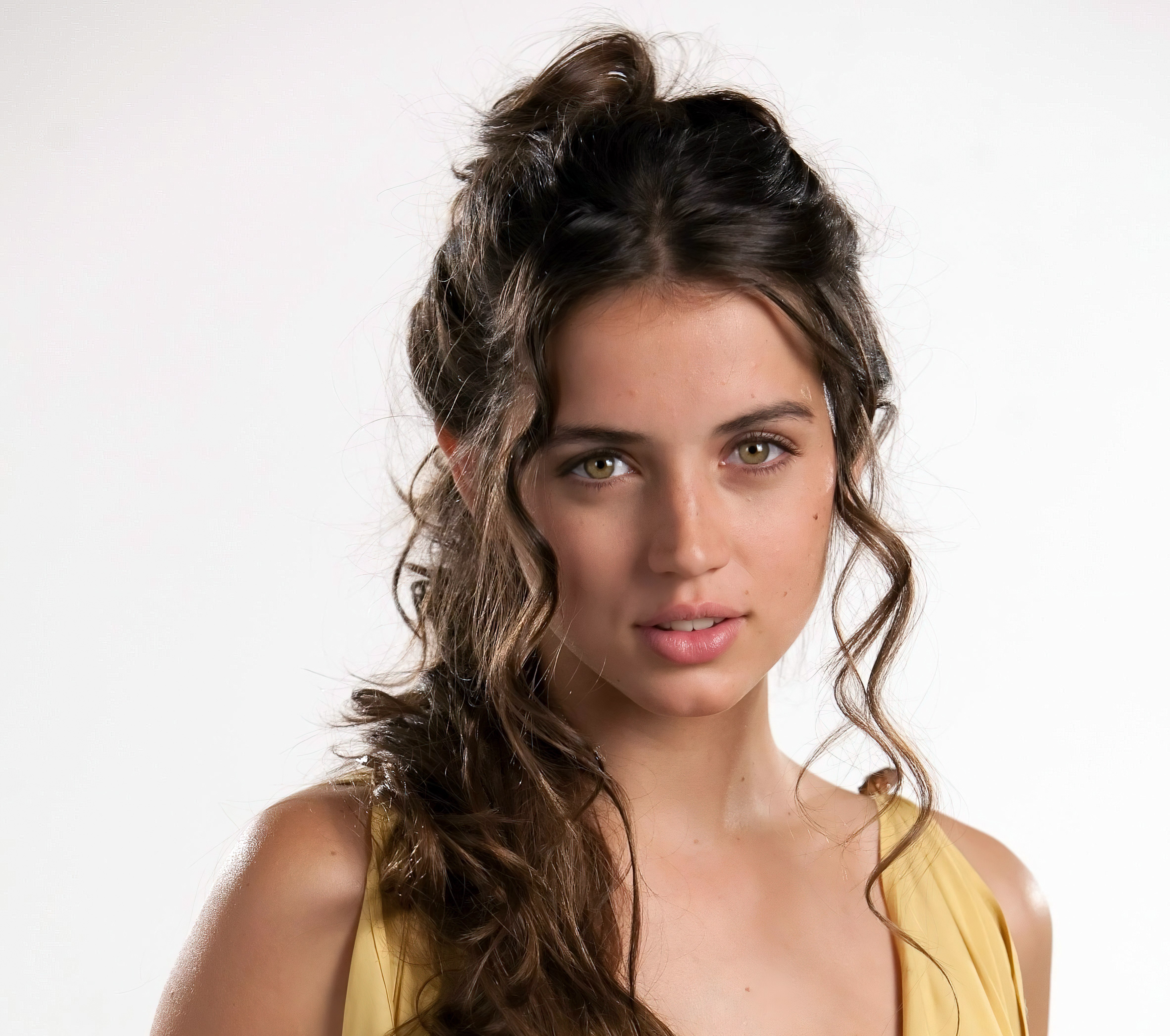 Ana de Armas, Atriz cubana, Fundo branco, Linda atriz, 5K