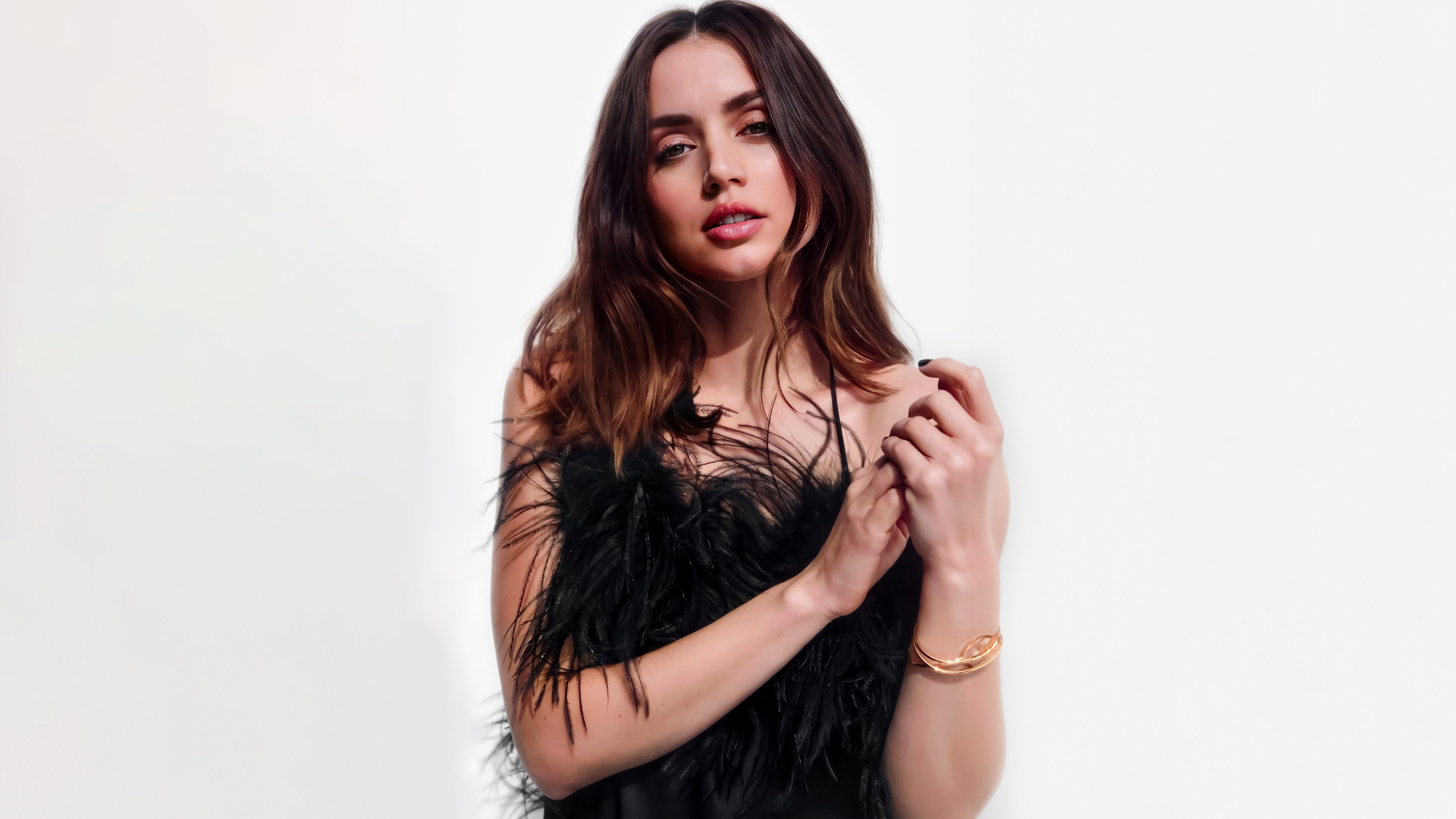 Ana de Armas, Linda atriz, Fundo branco, 5K