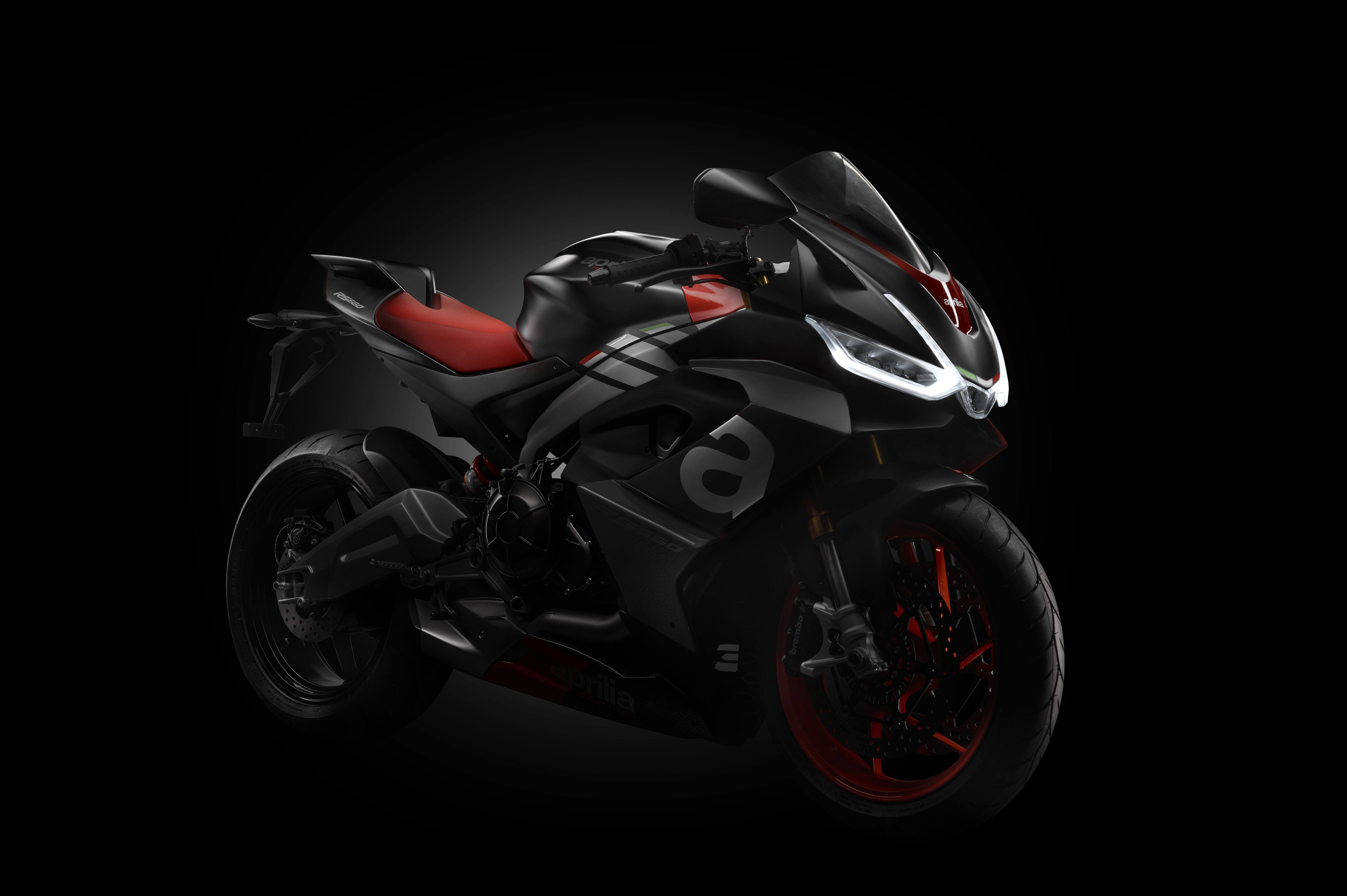 Aprilia RS 660, Fundo preto, Motos esportivas, 5K