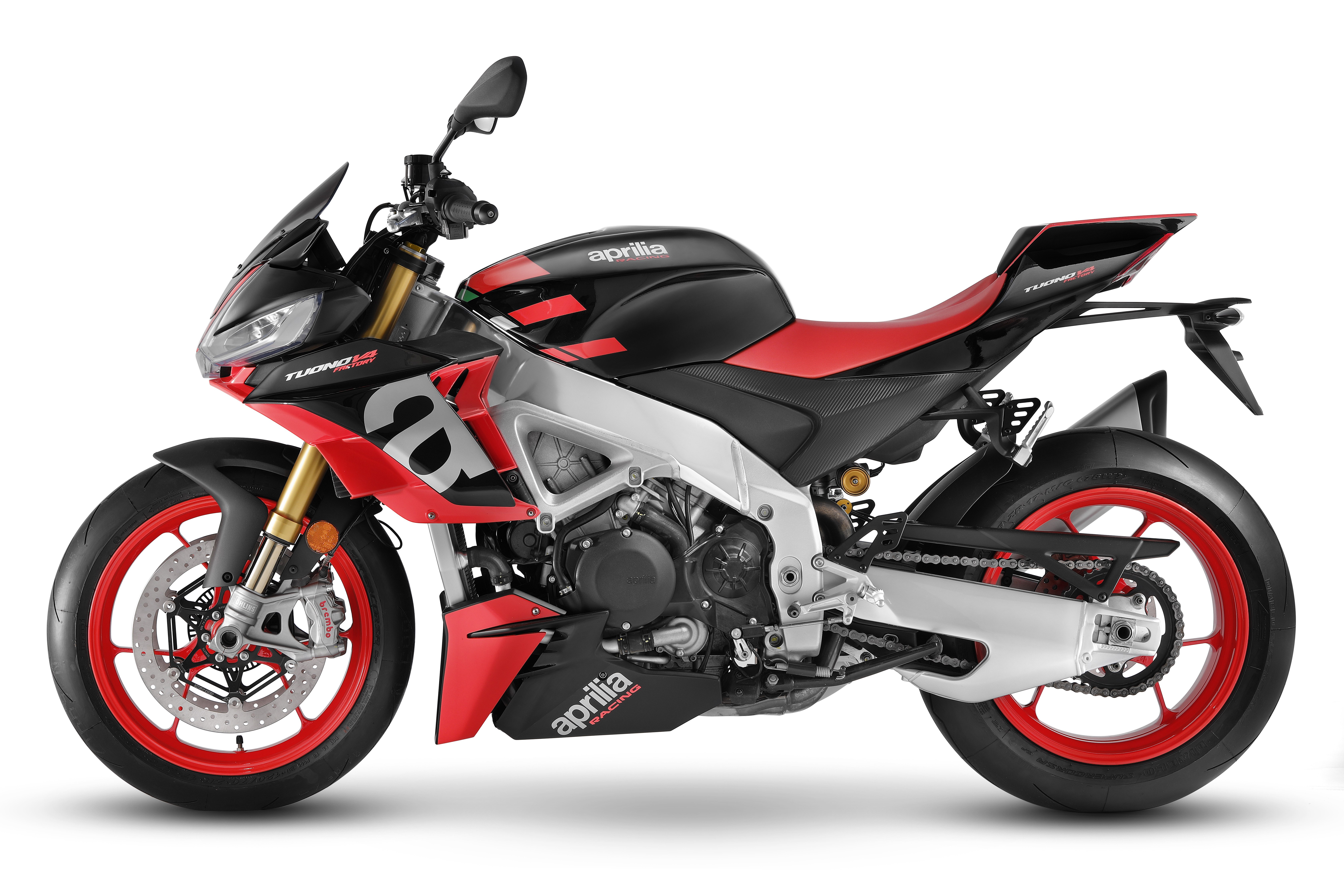 Aprilia Tuono 660, 5K, 2021, Fundo branco