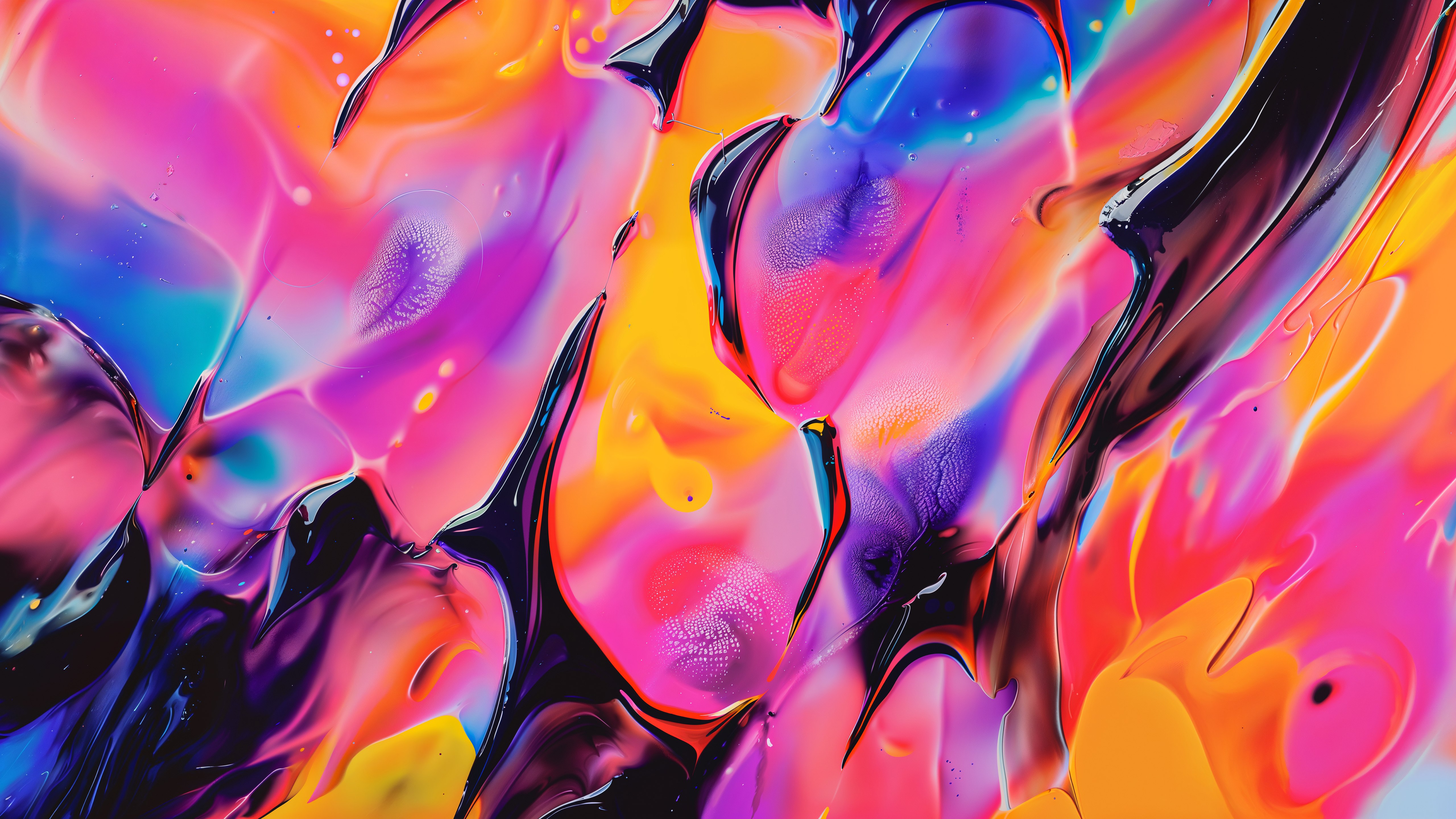 Arte fluida, Abstrato colorido, 5K, Arte colorida
