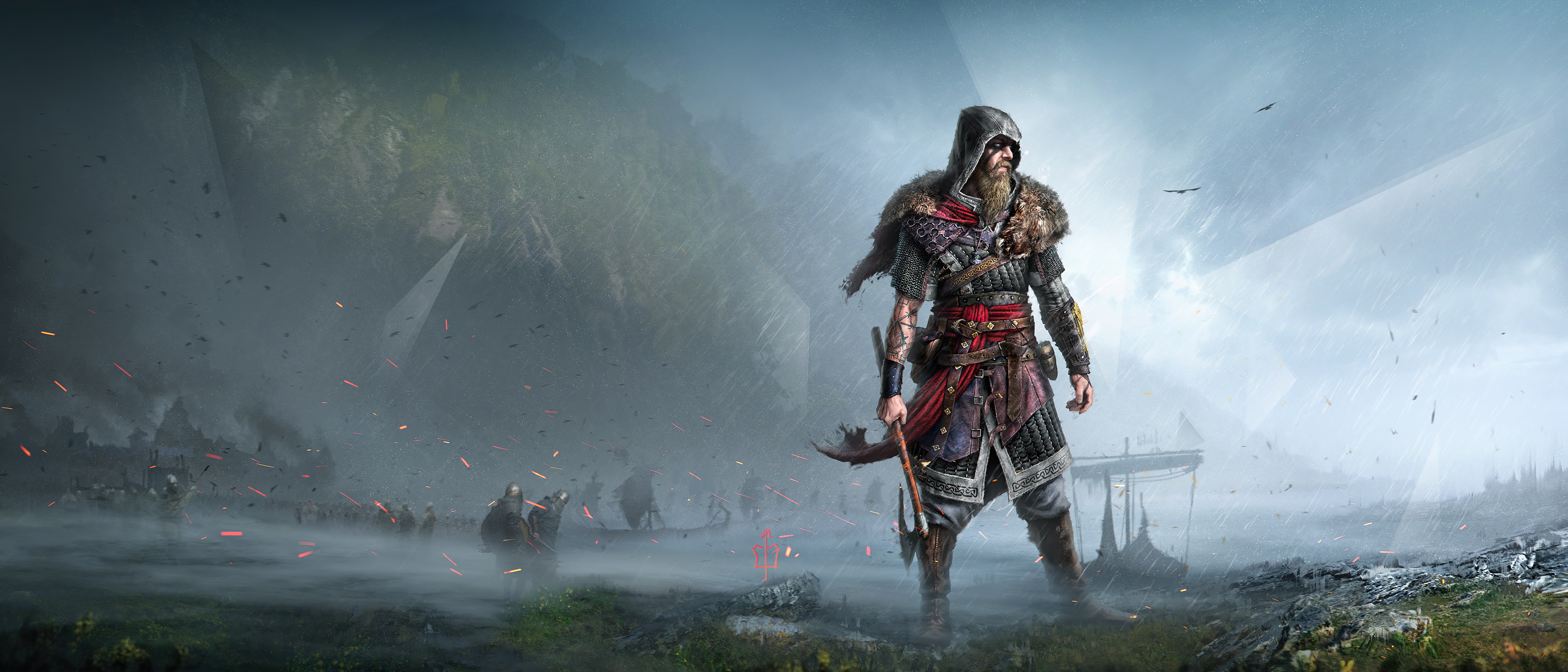 Assassin's Creed Valhalla, Ultrawide, Saqueadora viking, Fan Art, Jogos para PC, PlayStation 4, PlayStation 5, Xbox One, Xbox Series X, Jogos de 2020