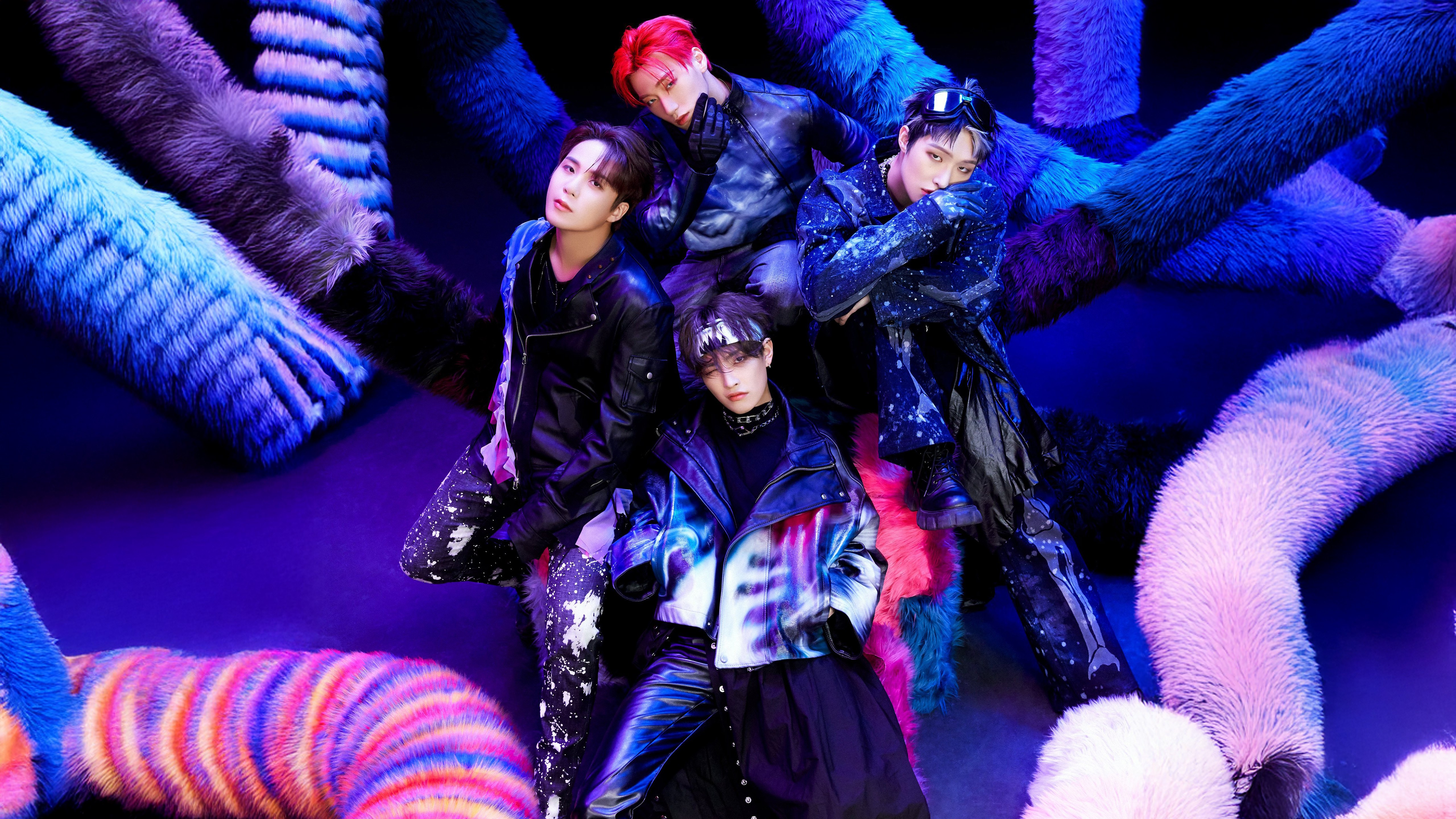 ATEEZ, Boy band, Cantores coreanos, Grupo de K-pop, Neon, Vibrante