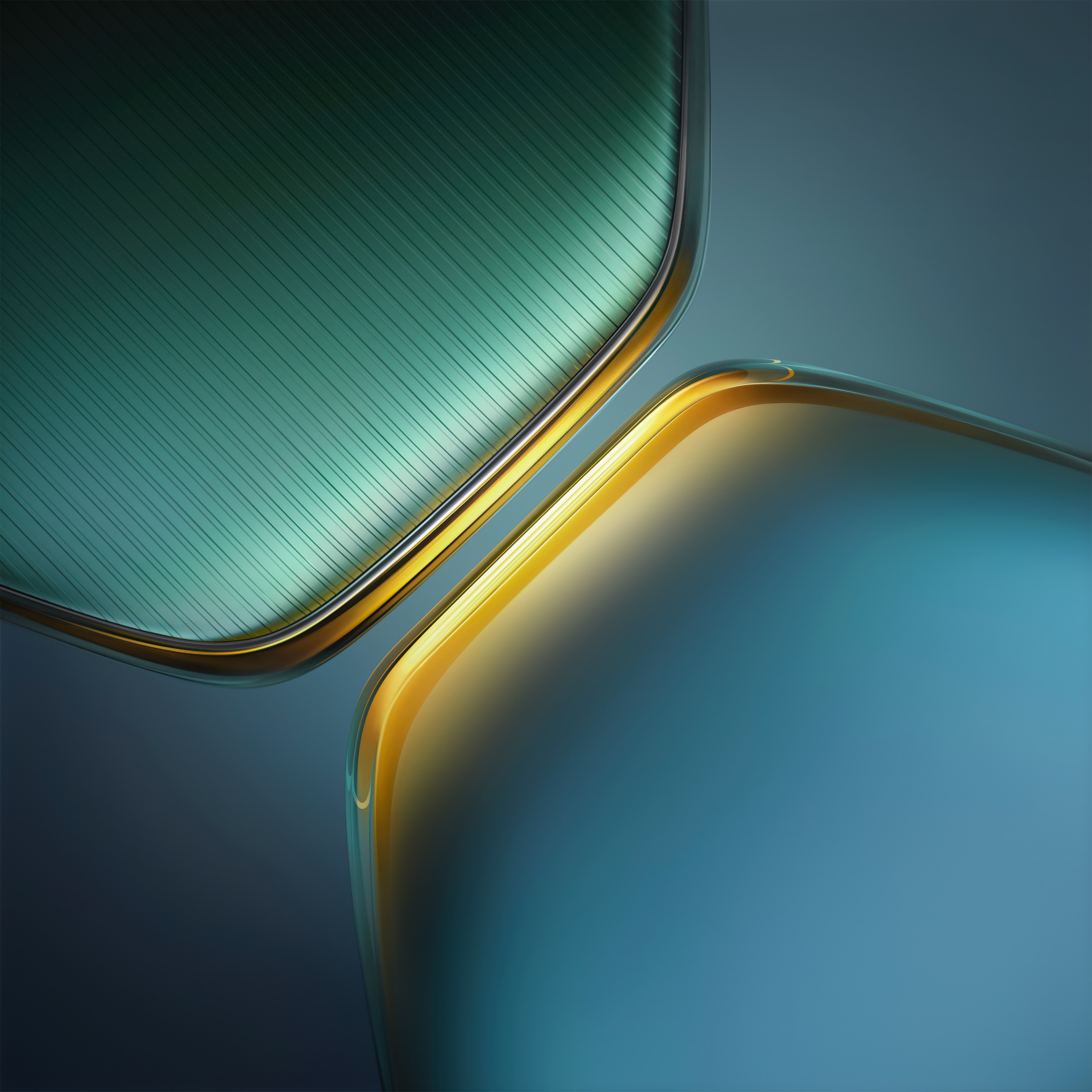 Azul-petróleo, Design abstrato, Curvas, Stock, 5K, Pentágono
