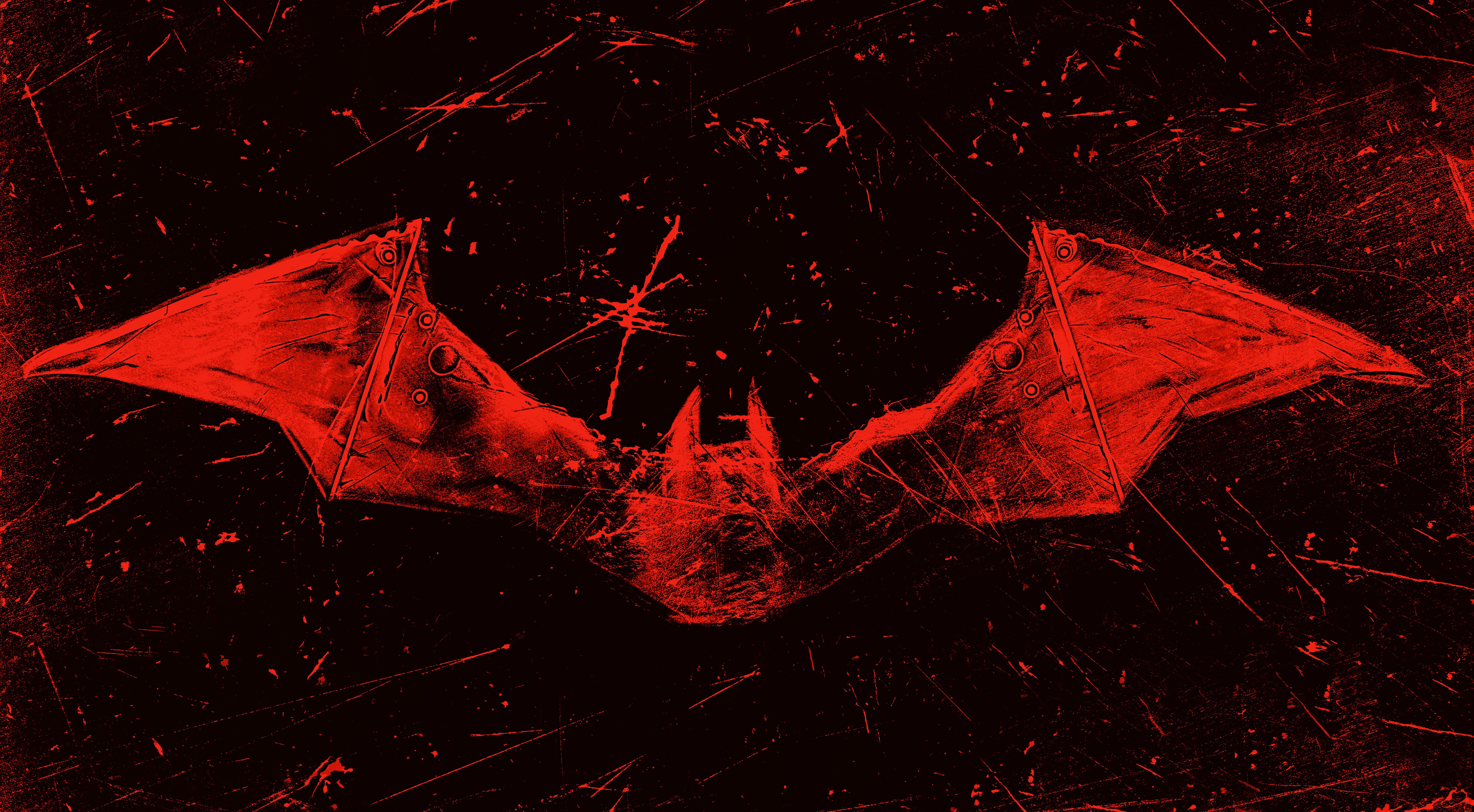 Batman, 8K, Filmes de 2022, Fundo vermelho, Fundo escuro, DC Comics, 5K, Vermelho escuro, Logo do Batman, Símbolo do morcego