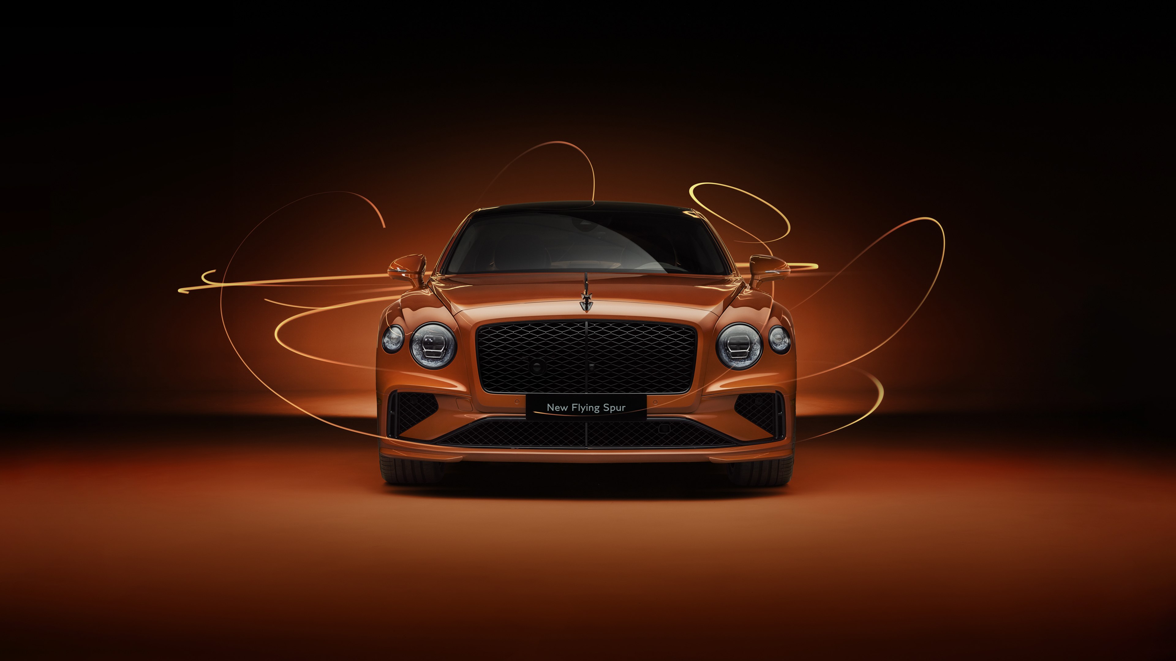 Bentley Flying Spur, Estética laranja, Carros de luxo
