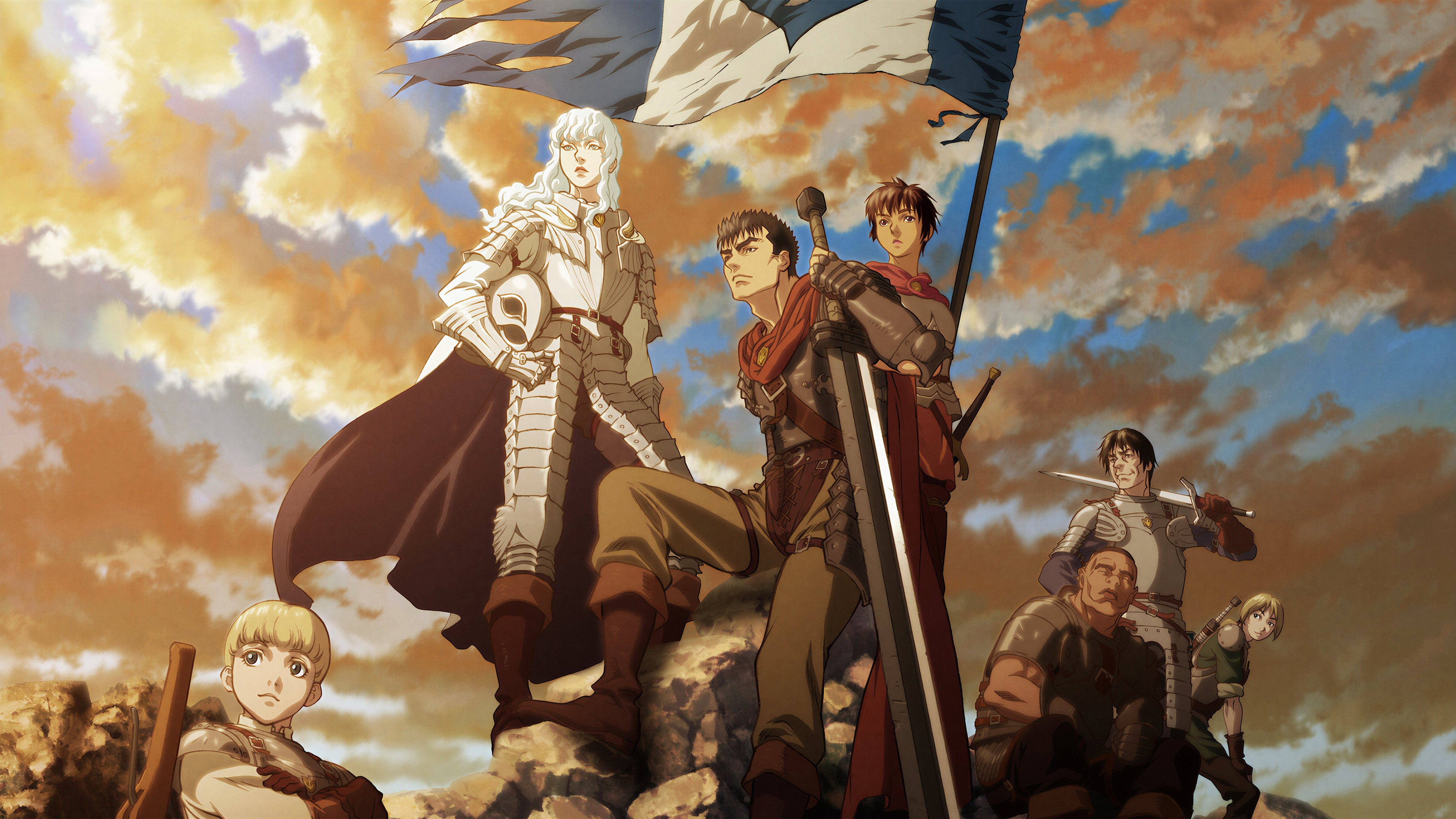 Berserk, Pôster de personagem, Guts, Casca (Berserk), 5K, Série de anime, Griffith (Berserk)