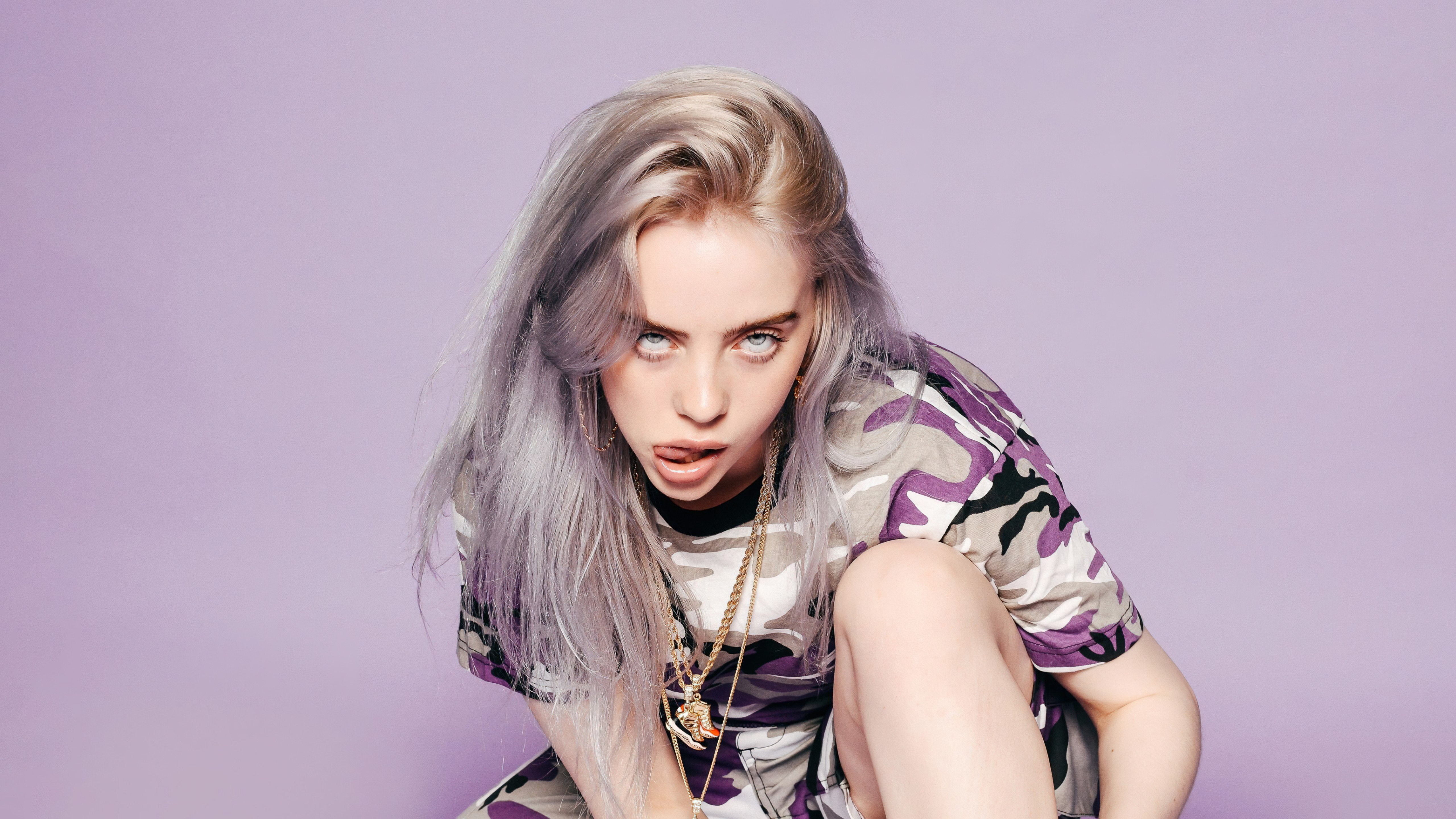 Billie Eilish, Estética roxa, 5K