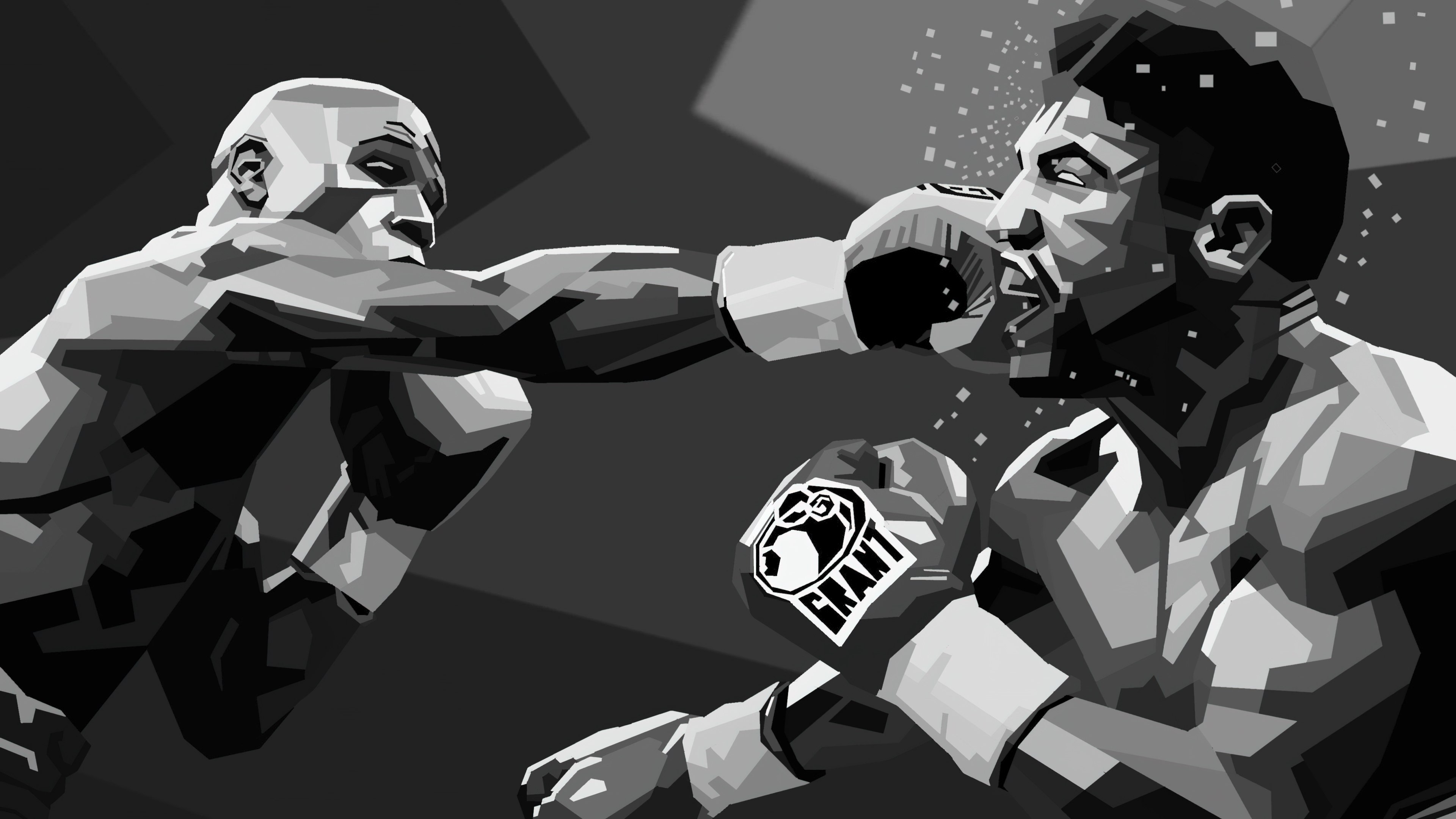 Boxe, Arte, Poligonal, Low poly