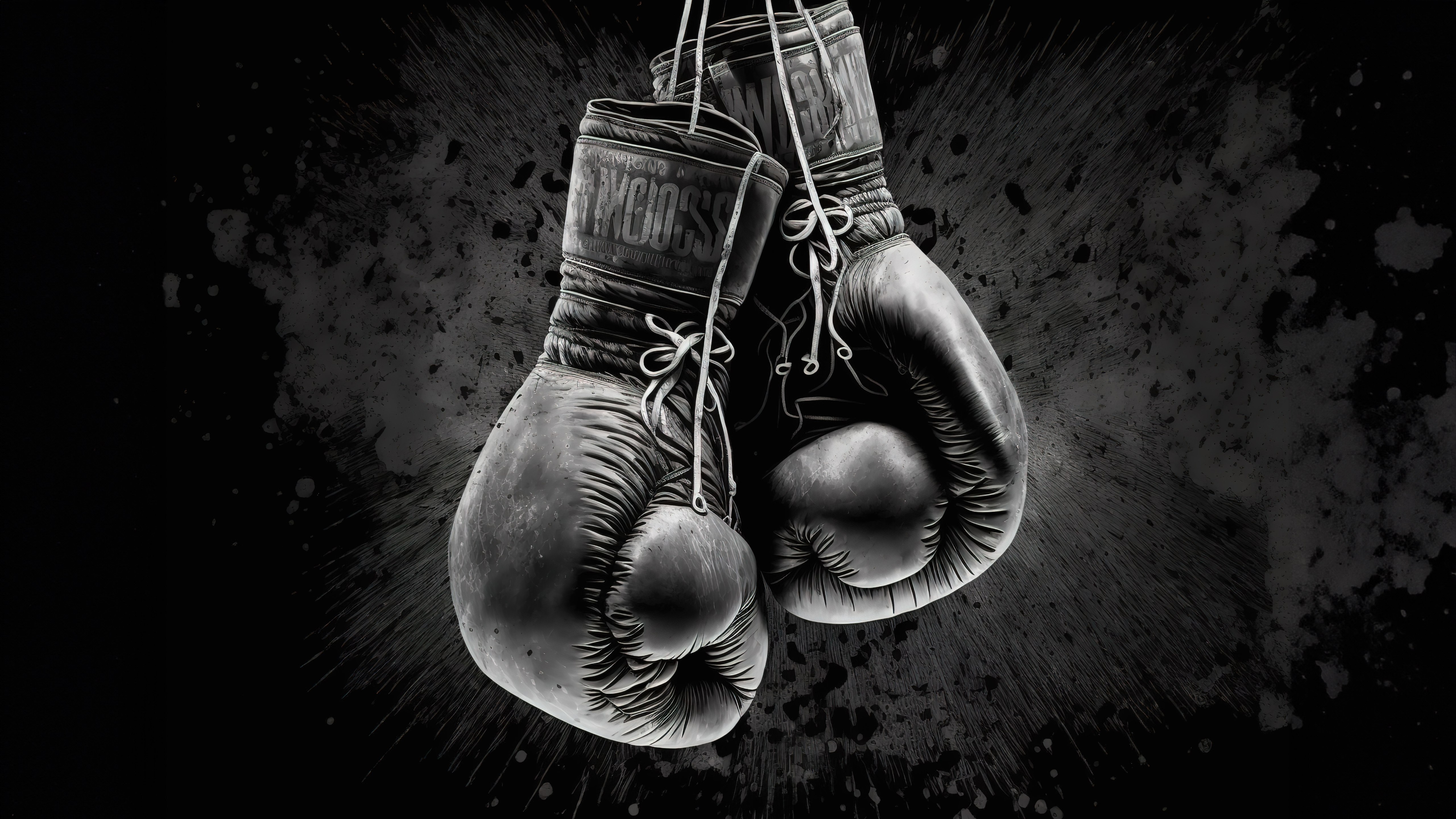 Boxe, Luvas, Fundo escuro, 5K