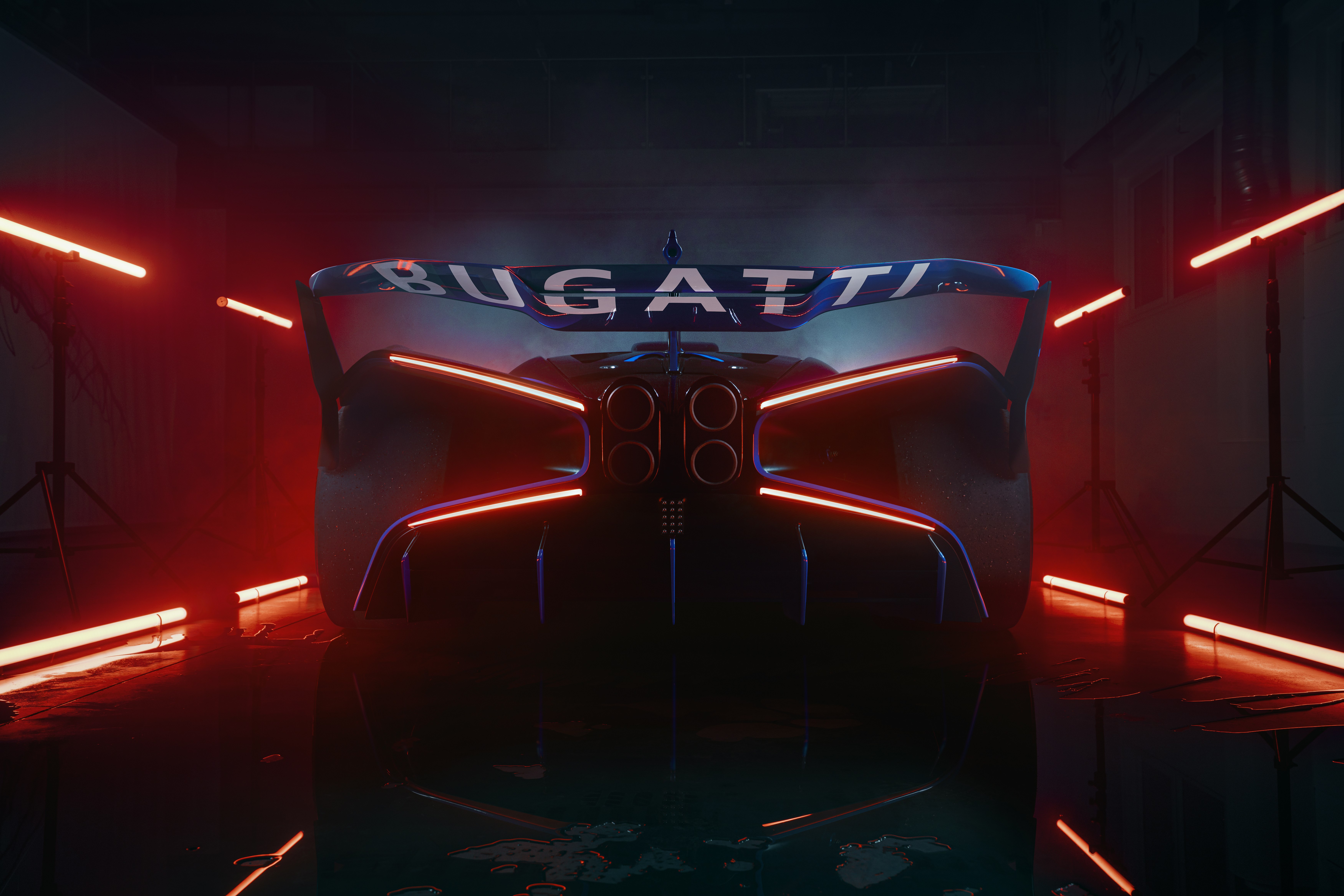 Bugatti Bolide, Vista traseira, Hypercars, 2021, 5K, 8K