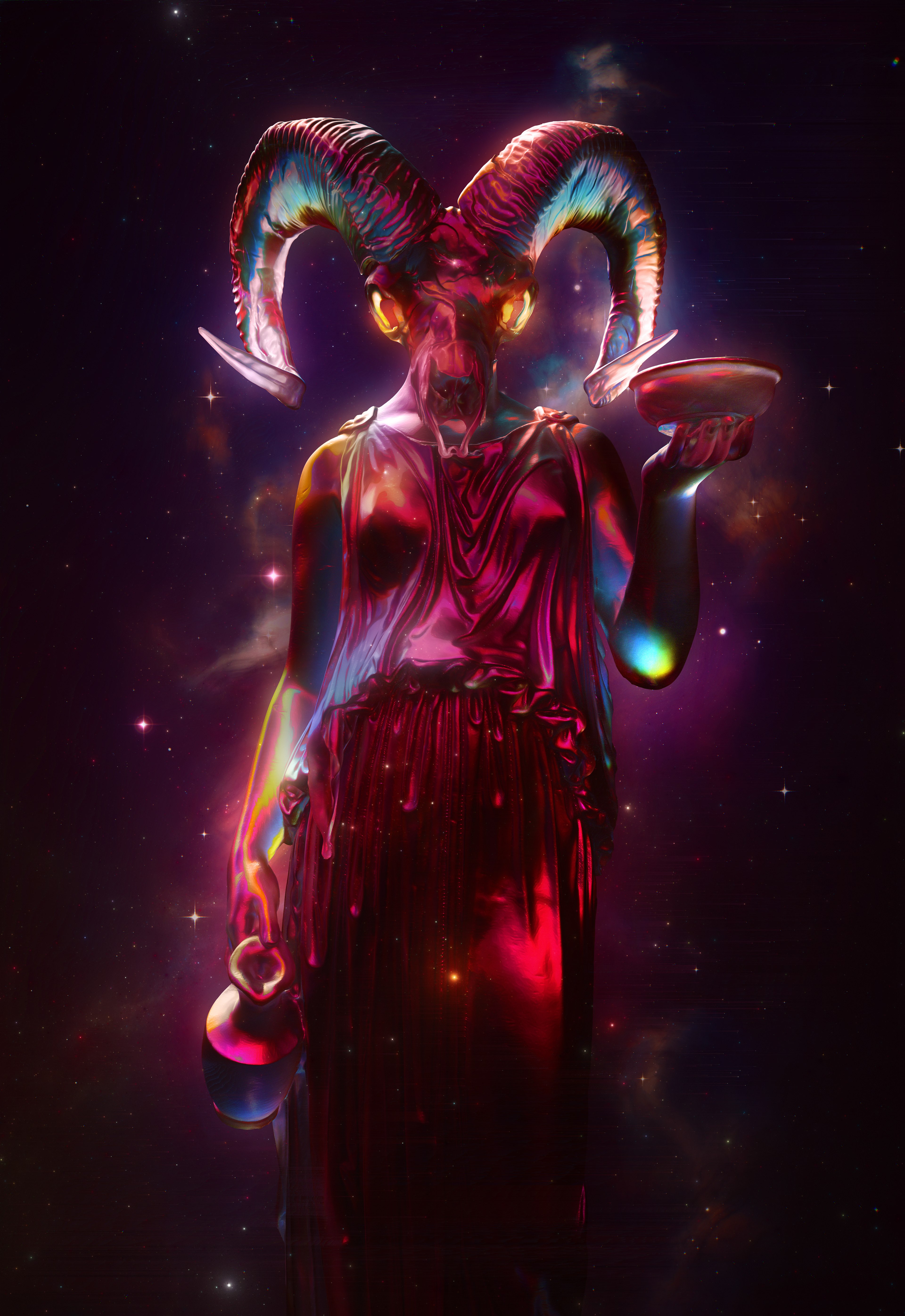 Celestial, CGI, Escultura, Romano, Nebulosa, Brilhante