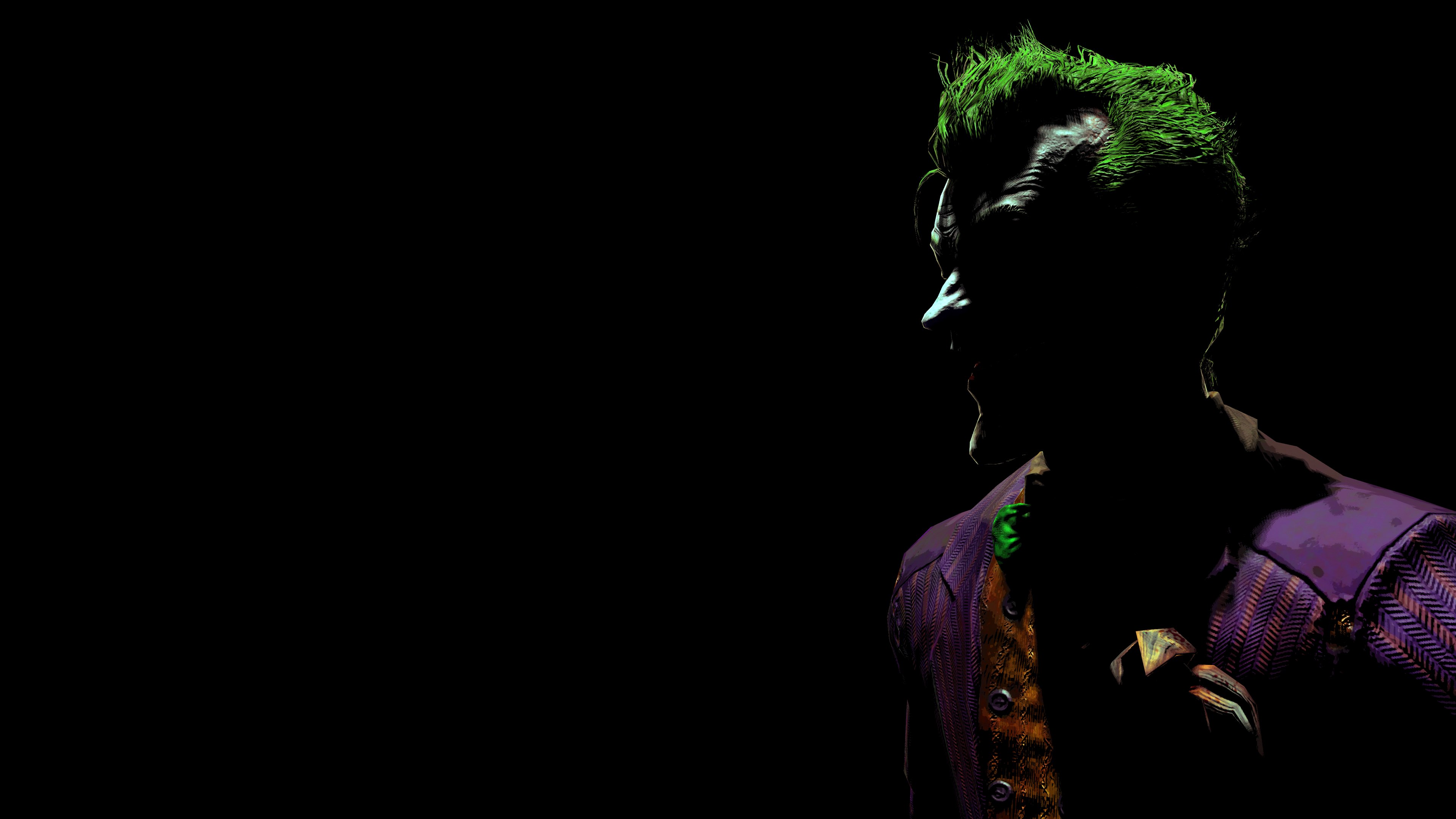 Coringa, Batman: Arkham Asylum, Fundo preto, Risada maligna
