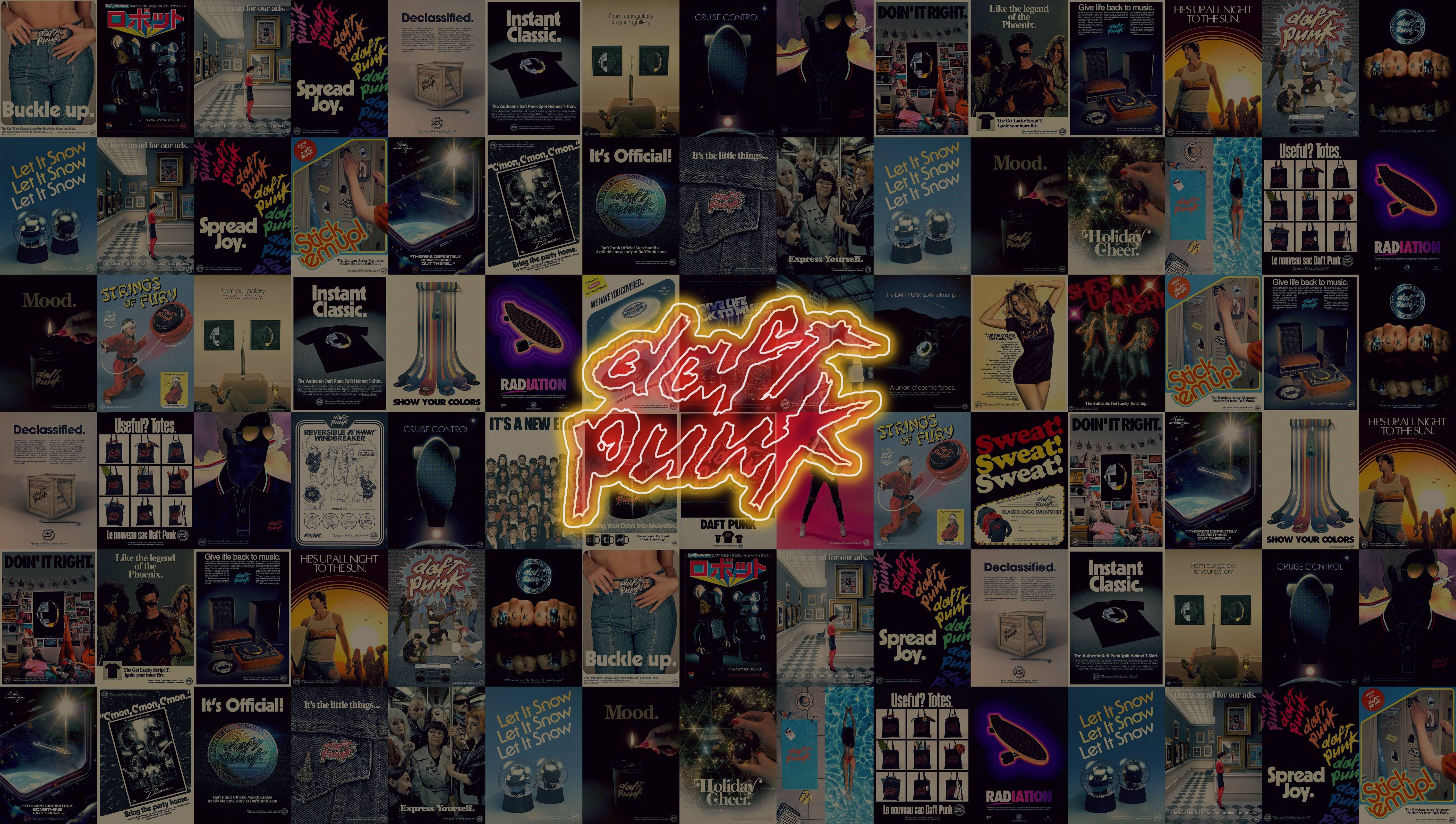 Daft Punk, Luz neon, Capa de álbum, 5K