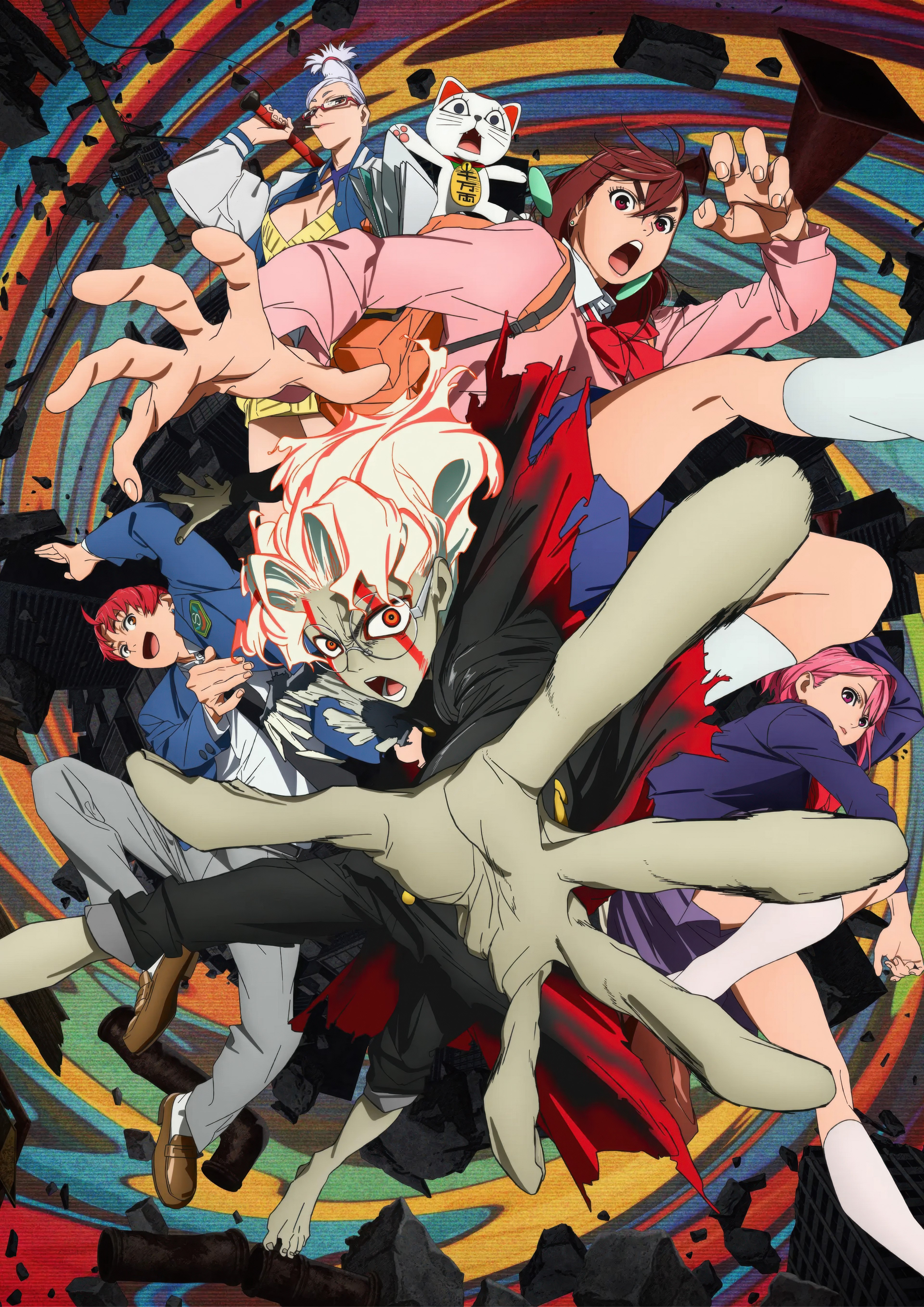 Dandadan, Arte de personagem, Série de anime, Momo (Dandadan), Aira (Dandadan), Okarun (Dandadan)