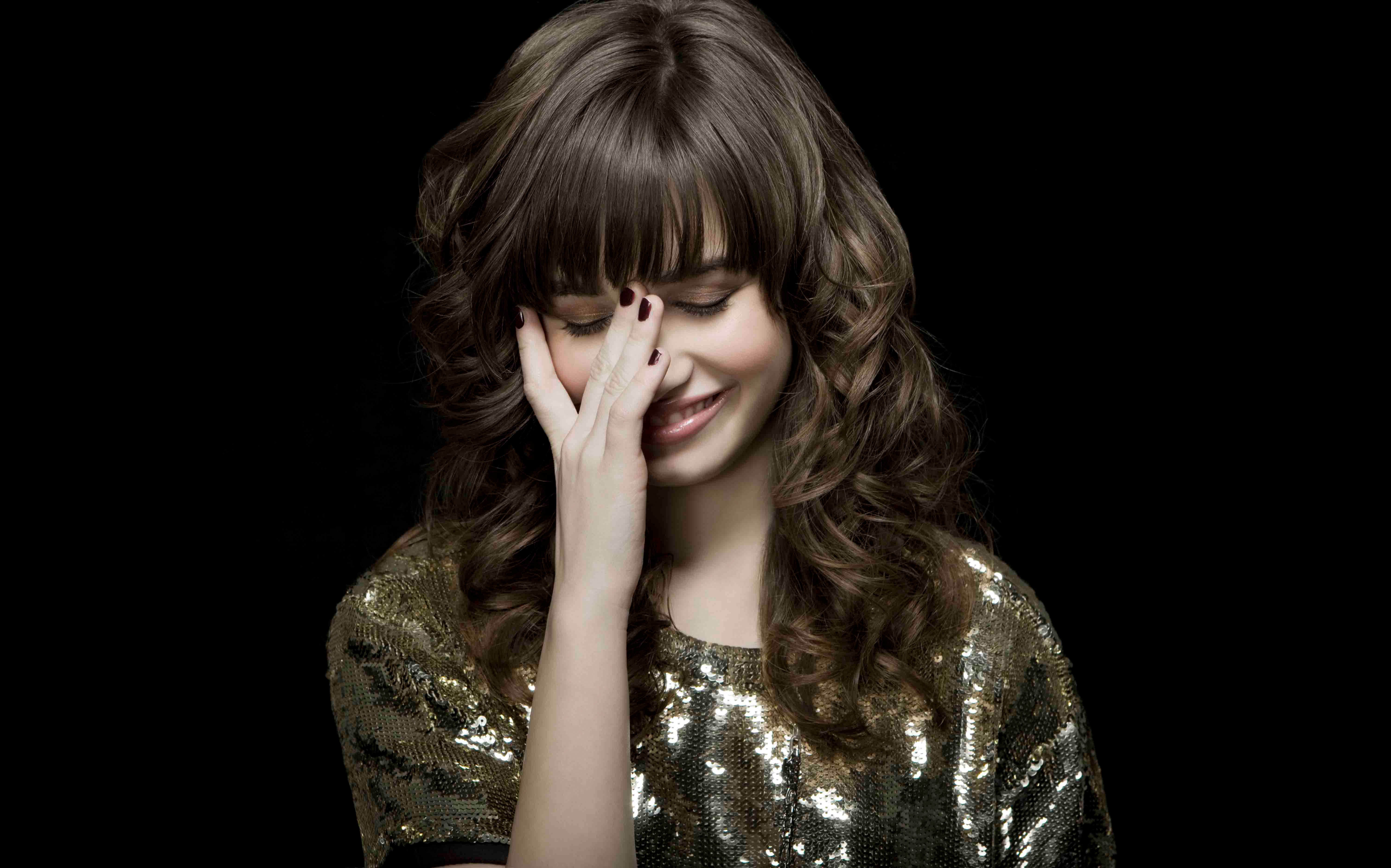 Demi Lovato, AMOLED, Cantora americana, Fundo preto, 5K