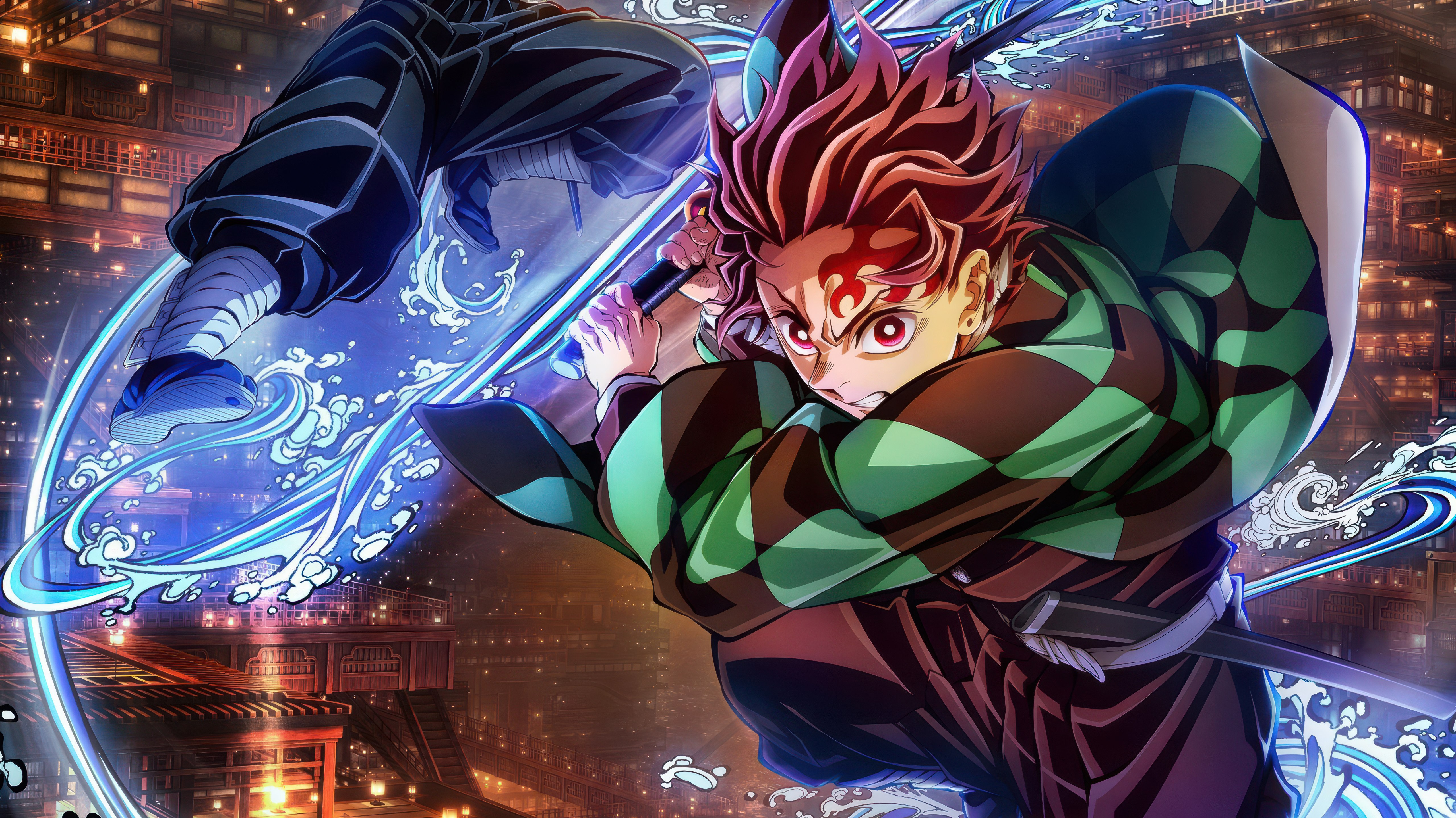 Demon Slayer: Kimetsu No Yaiba Infinity Castle, 5K, Tanjiro Kamado, Respiração da Água, Filme de anime