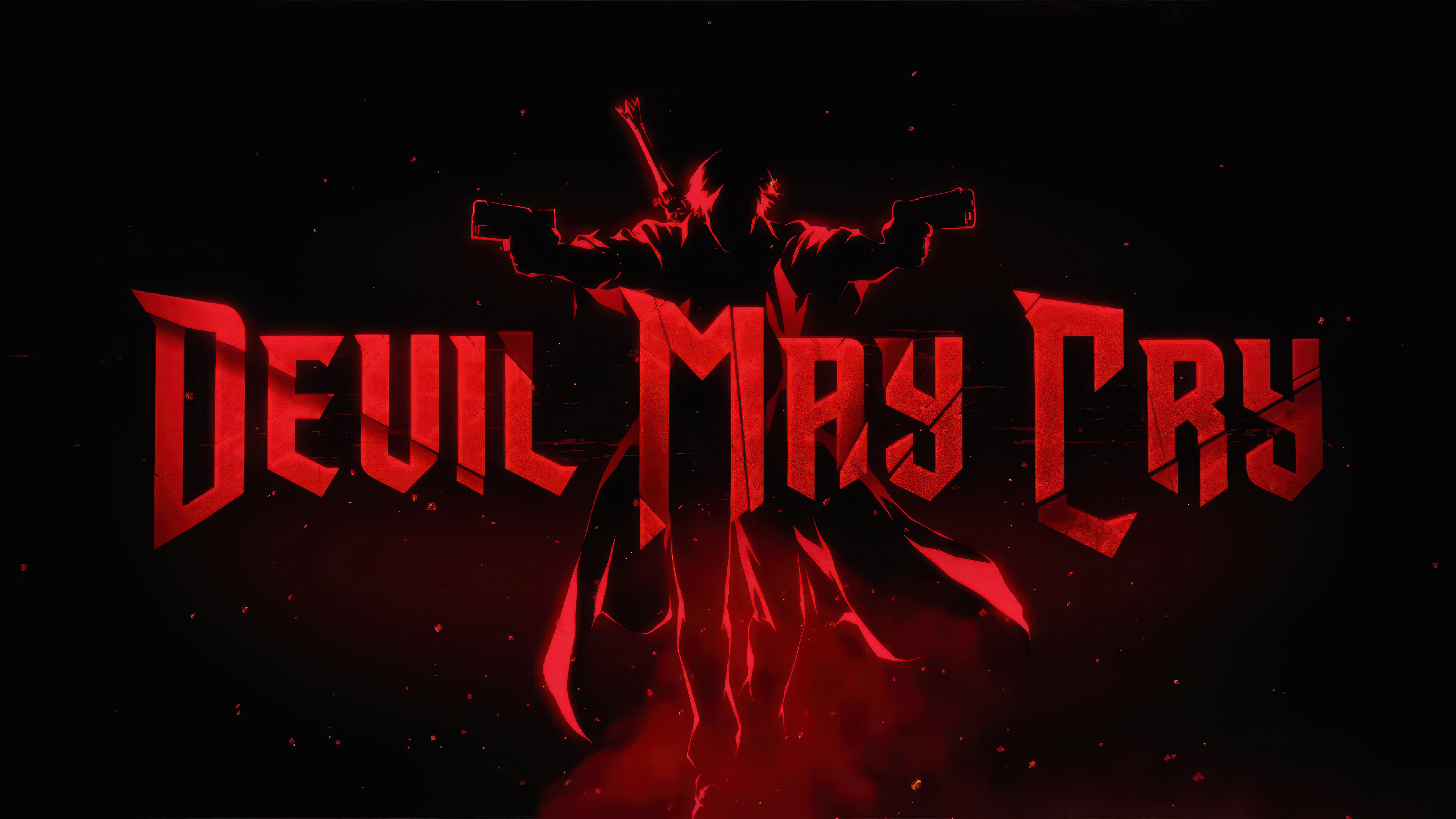 Devil May Cry, Série da Netflix, Fundo escuro, Vermelho escuro, Série de 2025, Dante, 5K