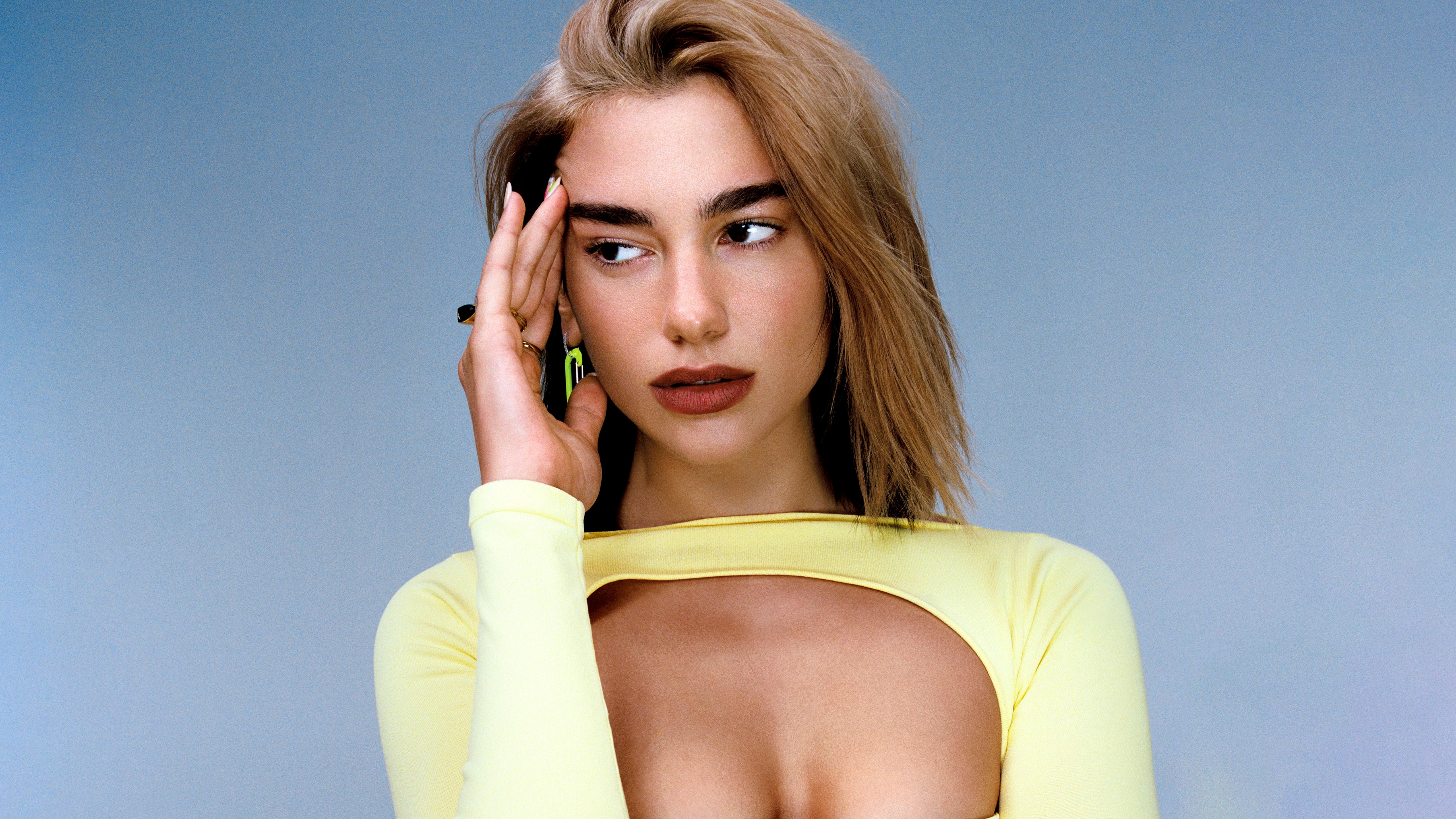 Dua Lipa, Close-up, 5K, Cantora pop