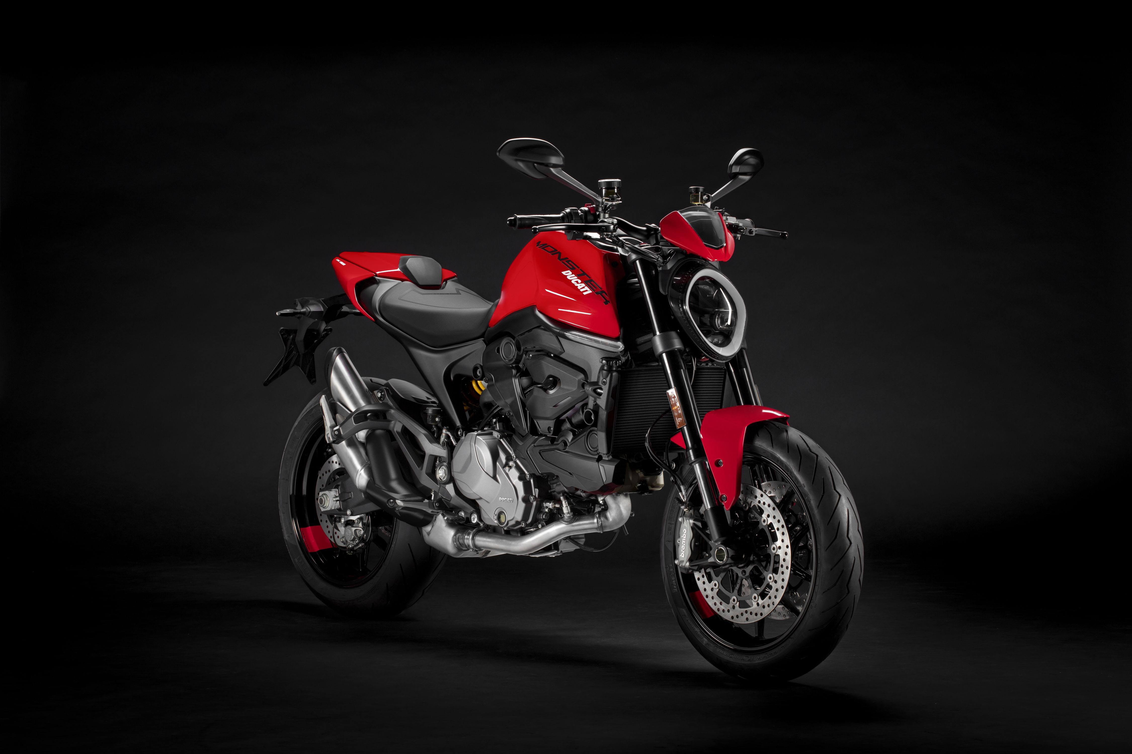 Ducati Monster, 2021, Fundo escuro, 5K