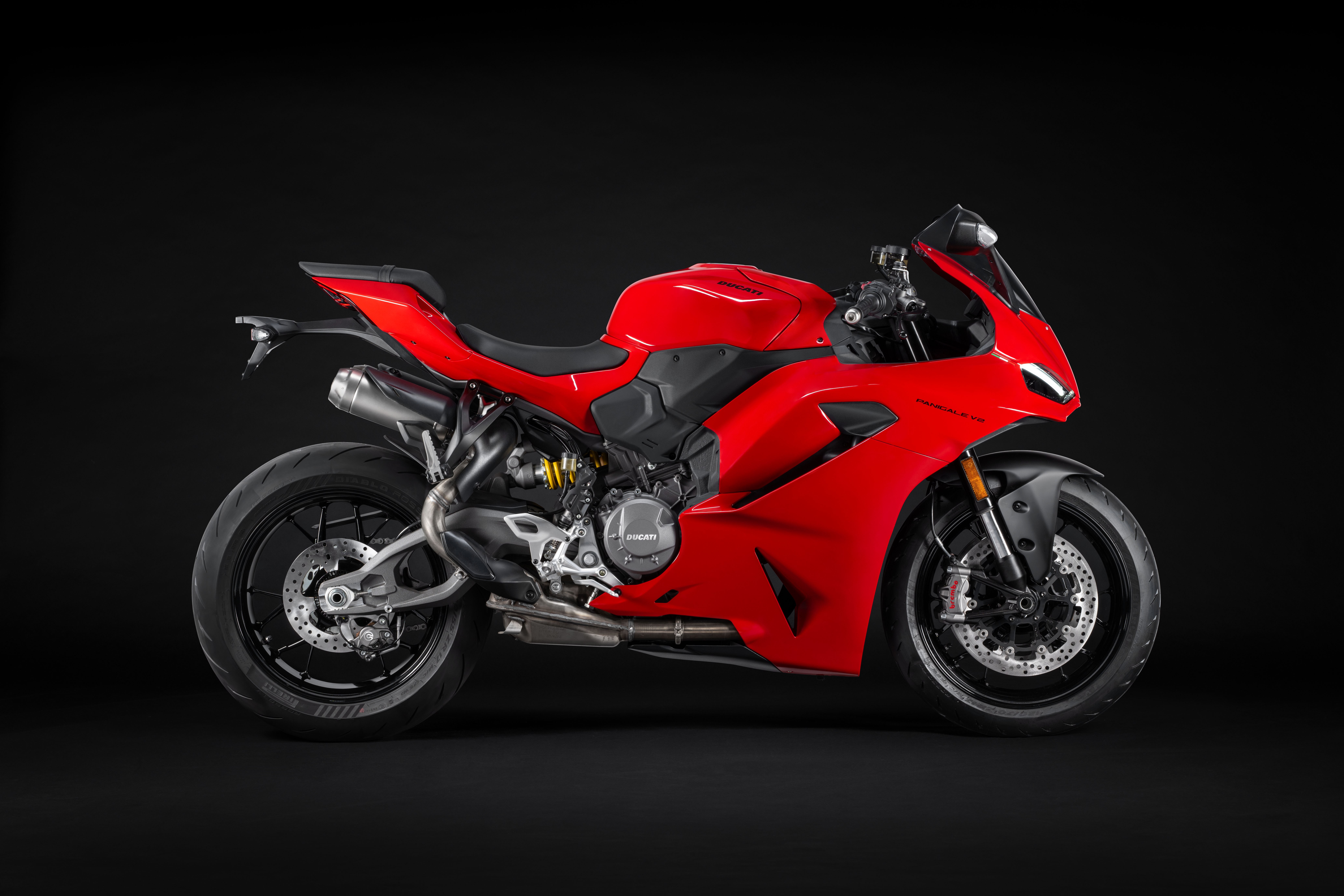 Ducati Panigale V2, 8K, 2025, 5K, Motos esportivas, Fundo escuro