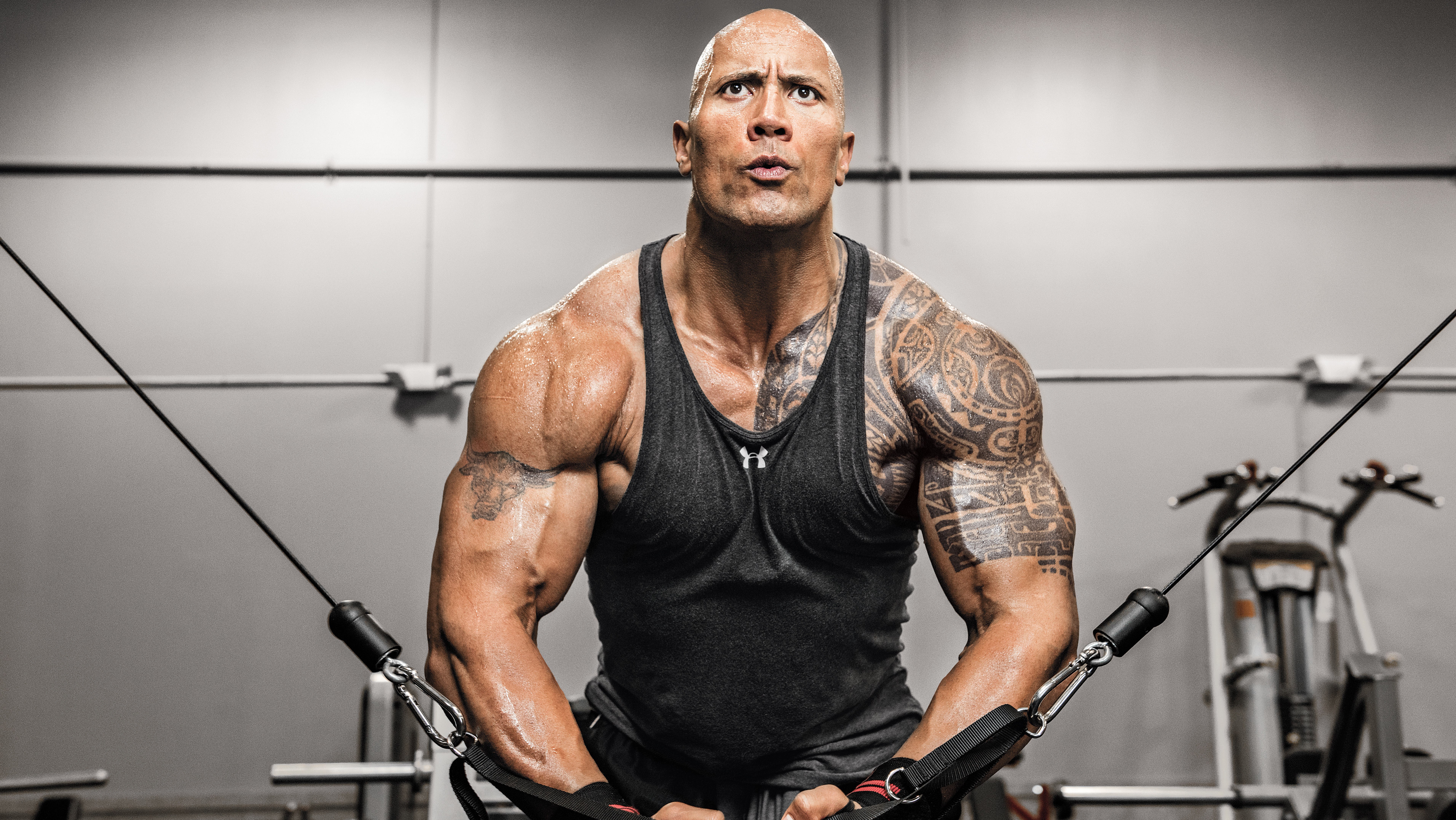 Dwayne Johnson, Levantamento de peso, Treino, Academia, 5K, 8K