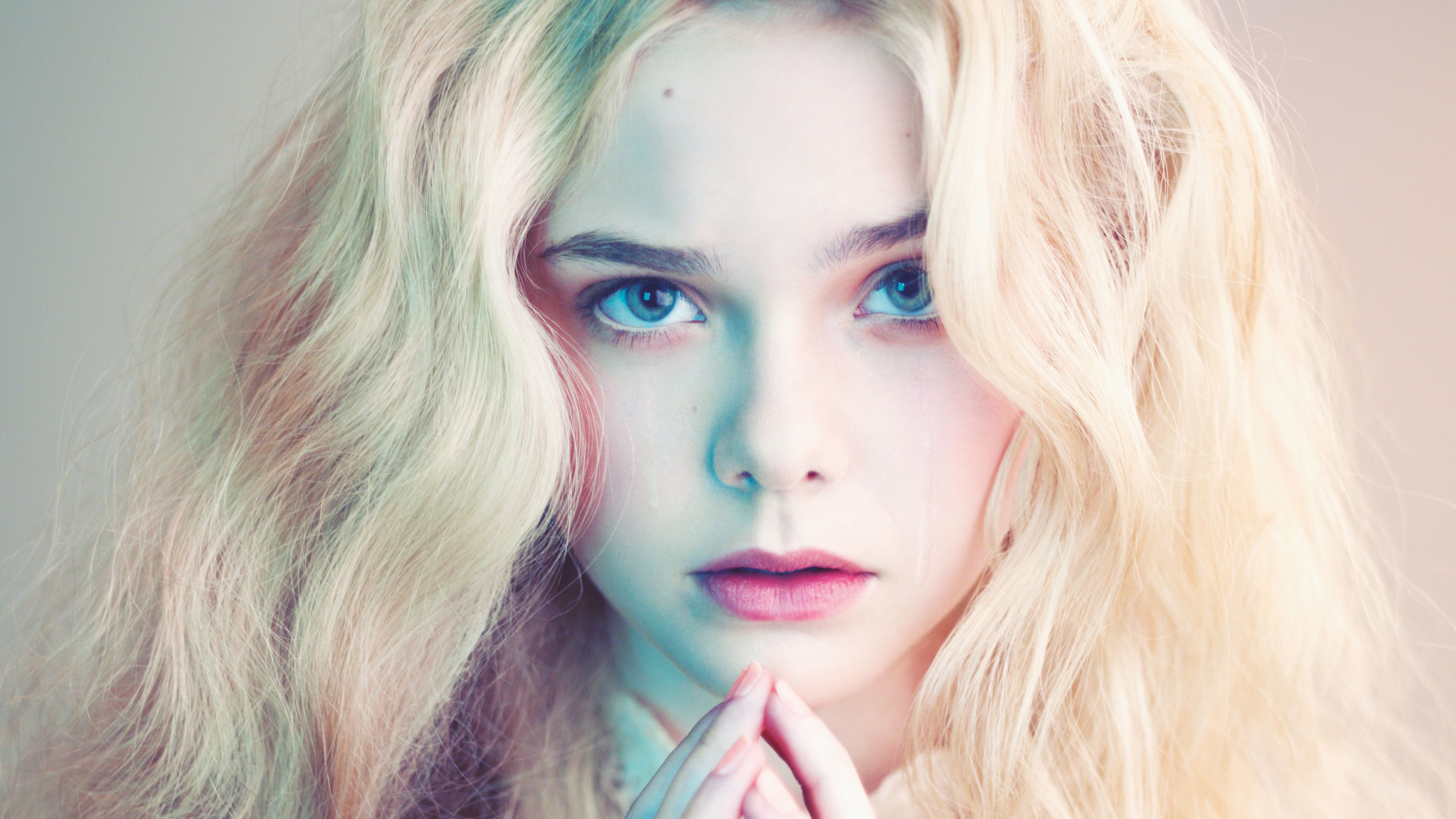 Elle Fanning, Bela garota, Retrato, Loira, 5K