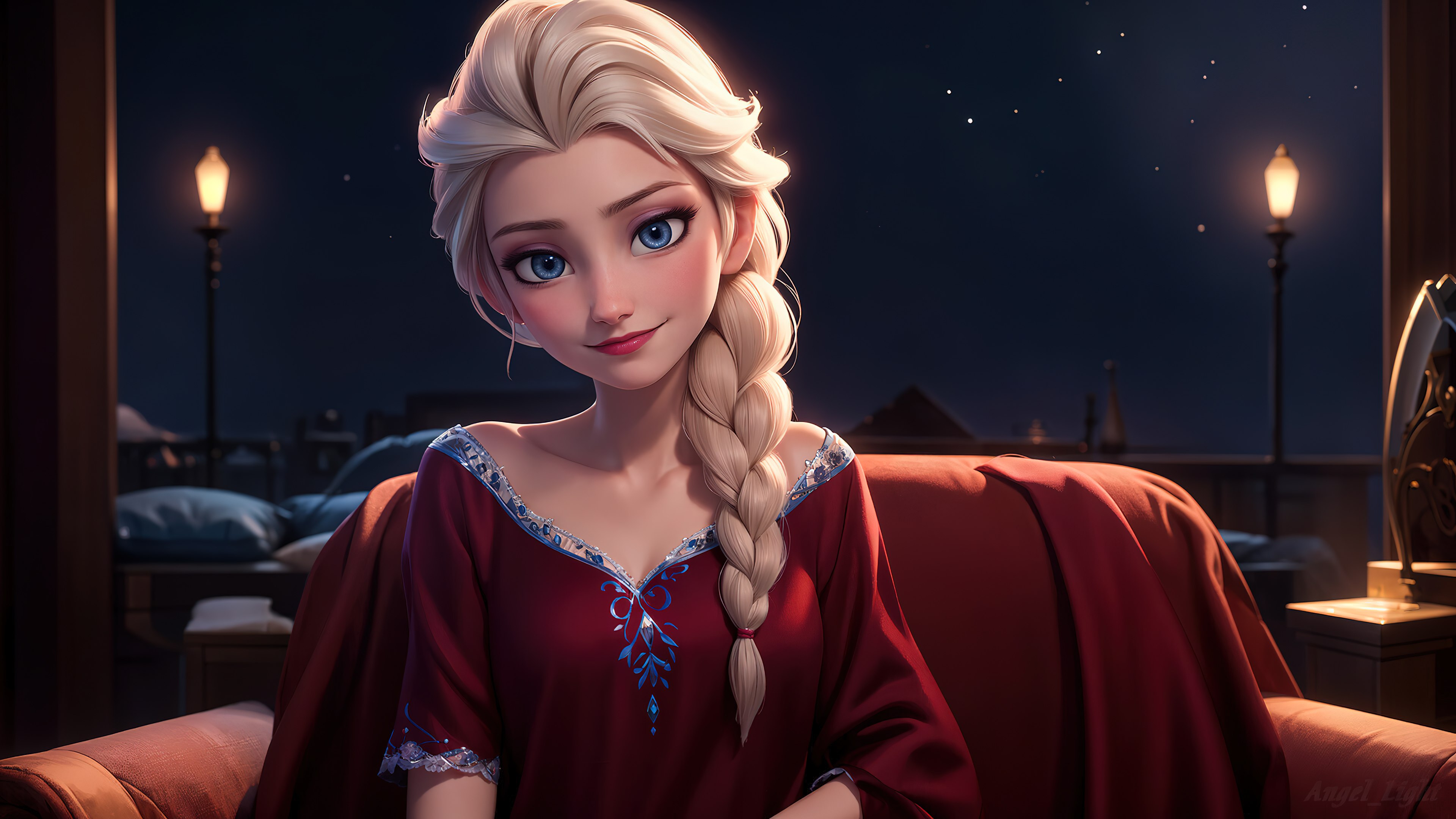 Elsa, Arte de IA, Frozen, Arte conceitual