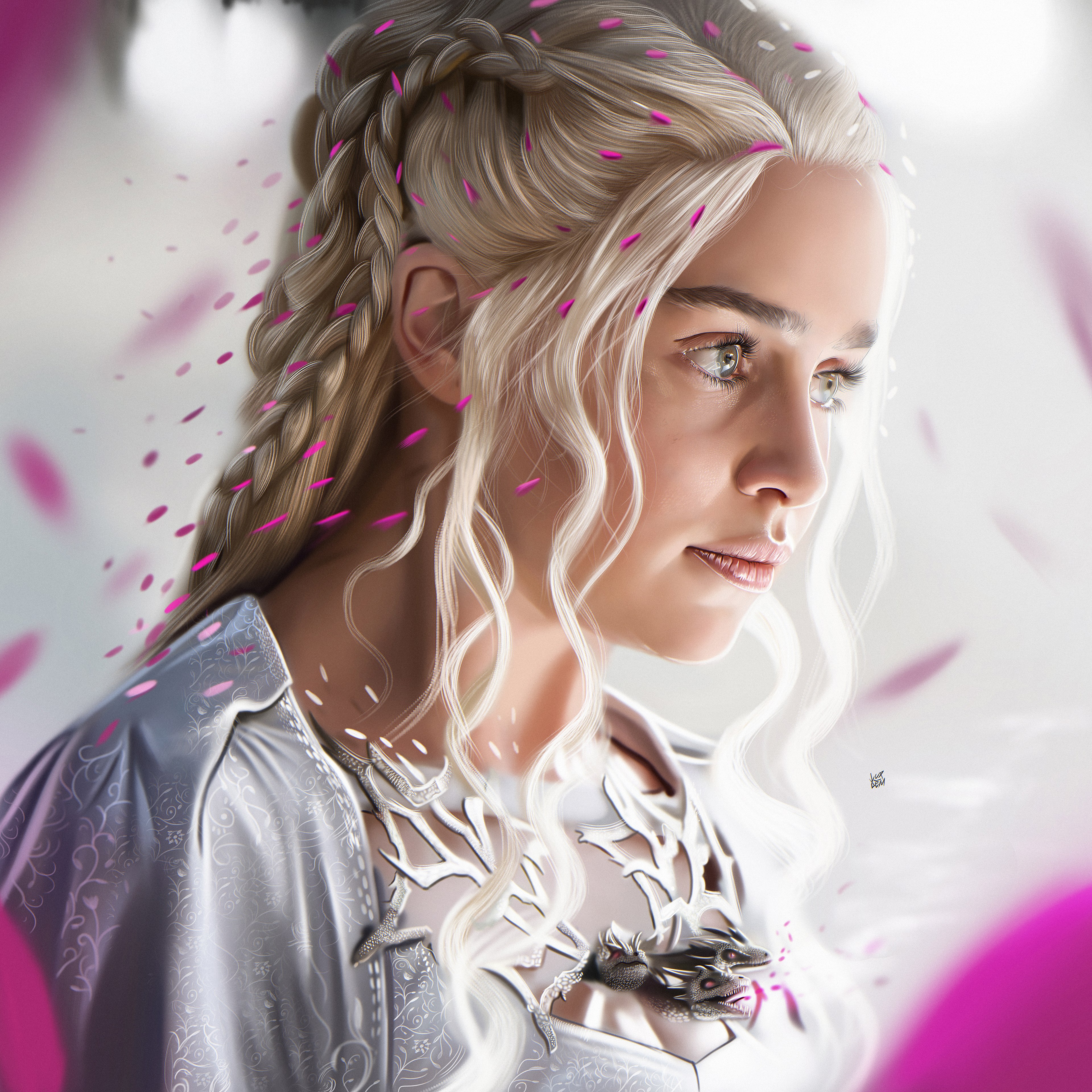 Emilia Clarke, Daenerys Targaryen, Game of Thrones, Retrato