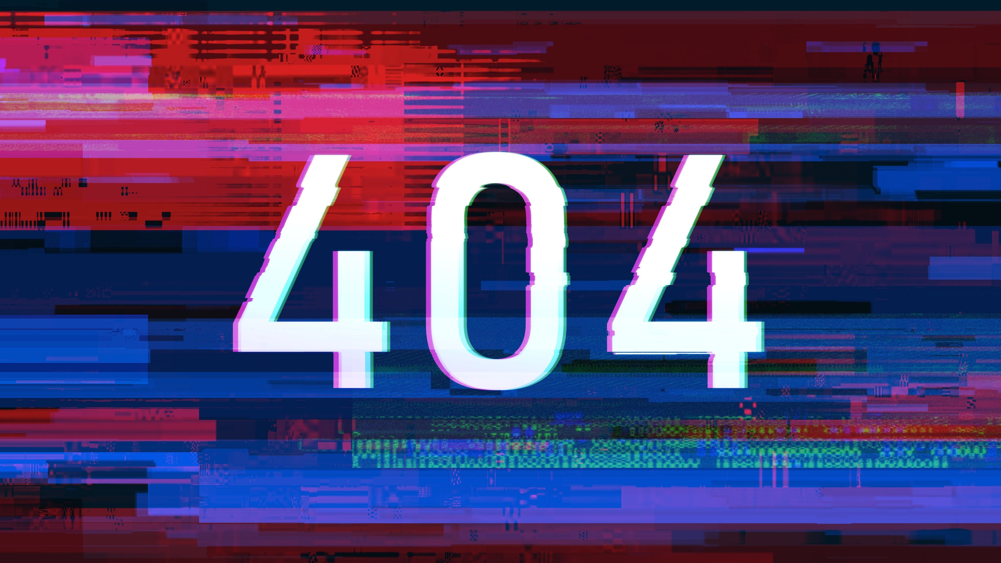 Erro 404, Arte glitch, Ilustração, 404 não encontrado, Fundo colorido