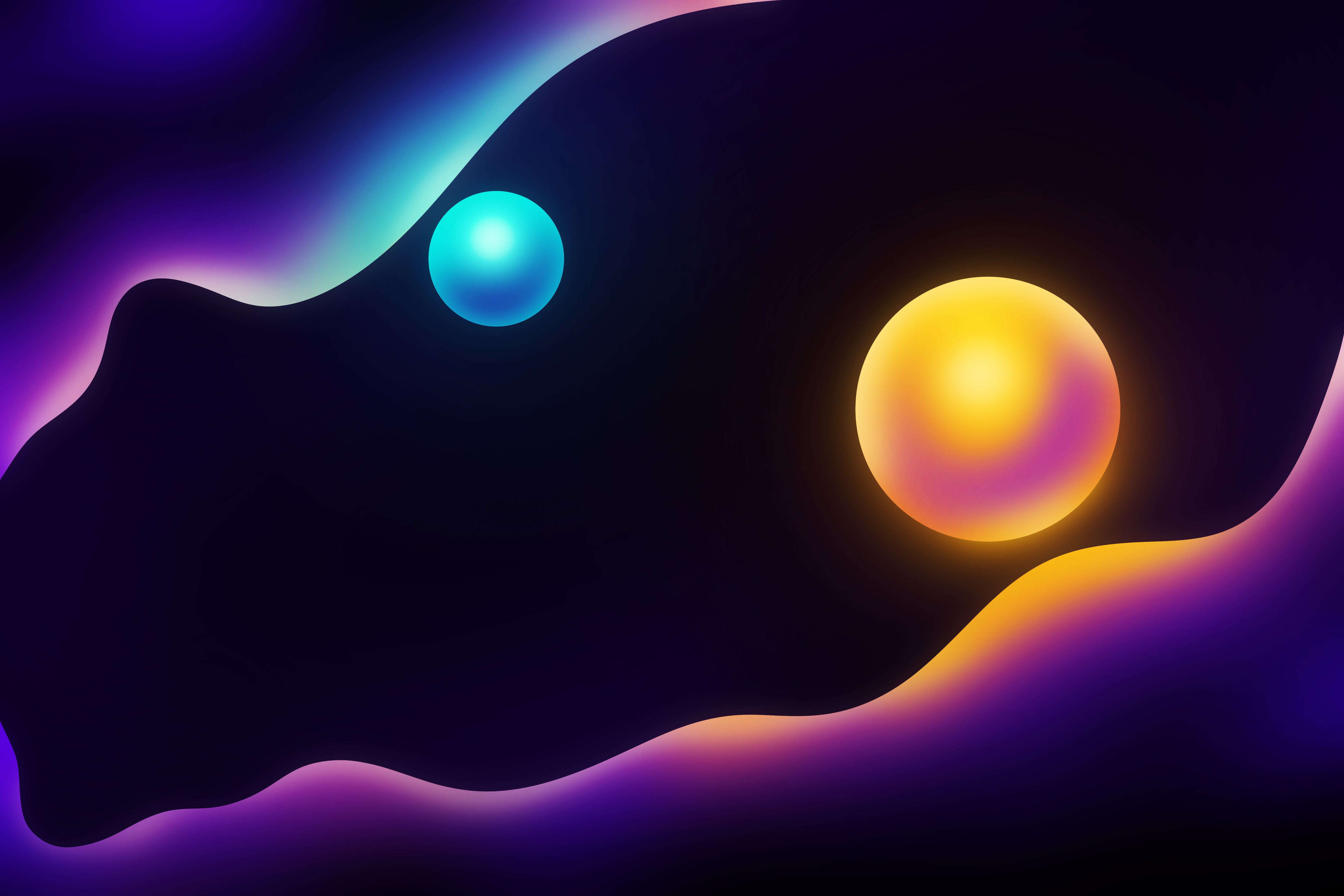 Esferas, Ilustração, Brilho, Composição digital, 5K