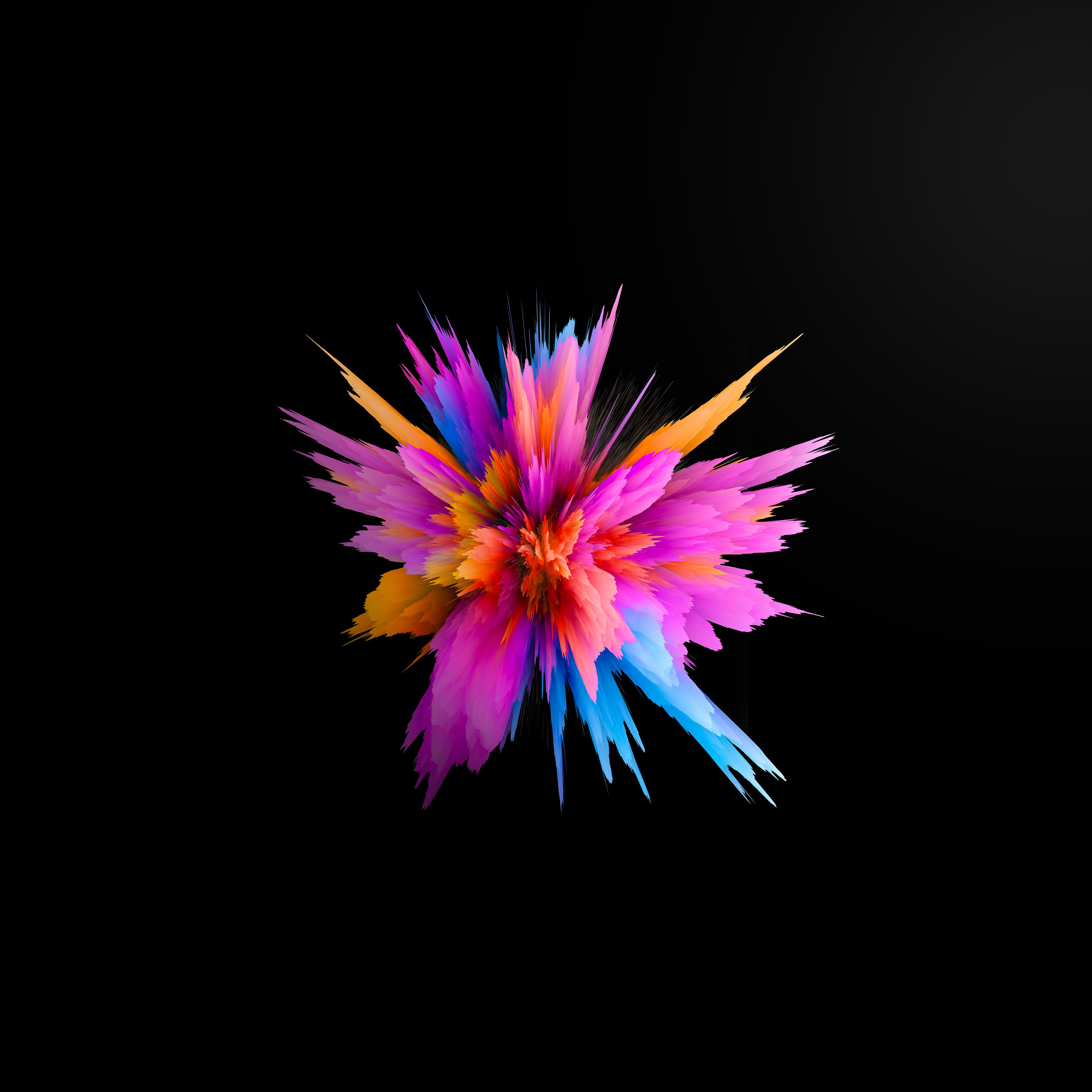 Explosão de cores, Fundo preto, Colorido, Explosão, CGI, Cósmico