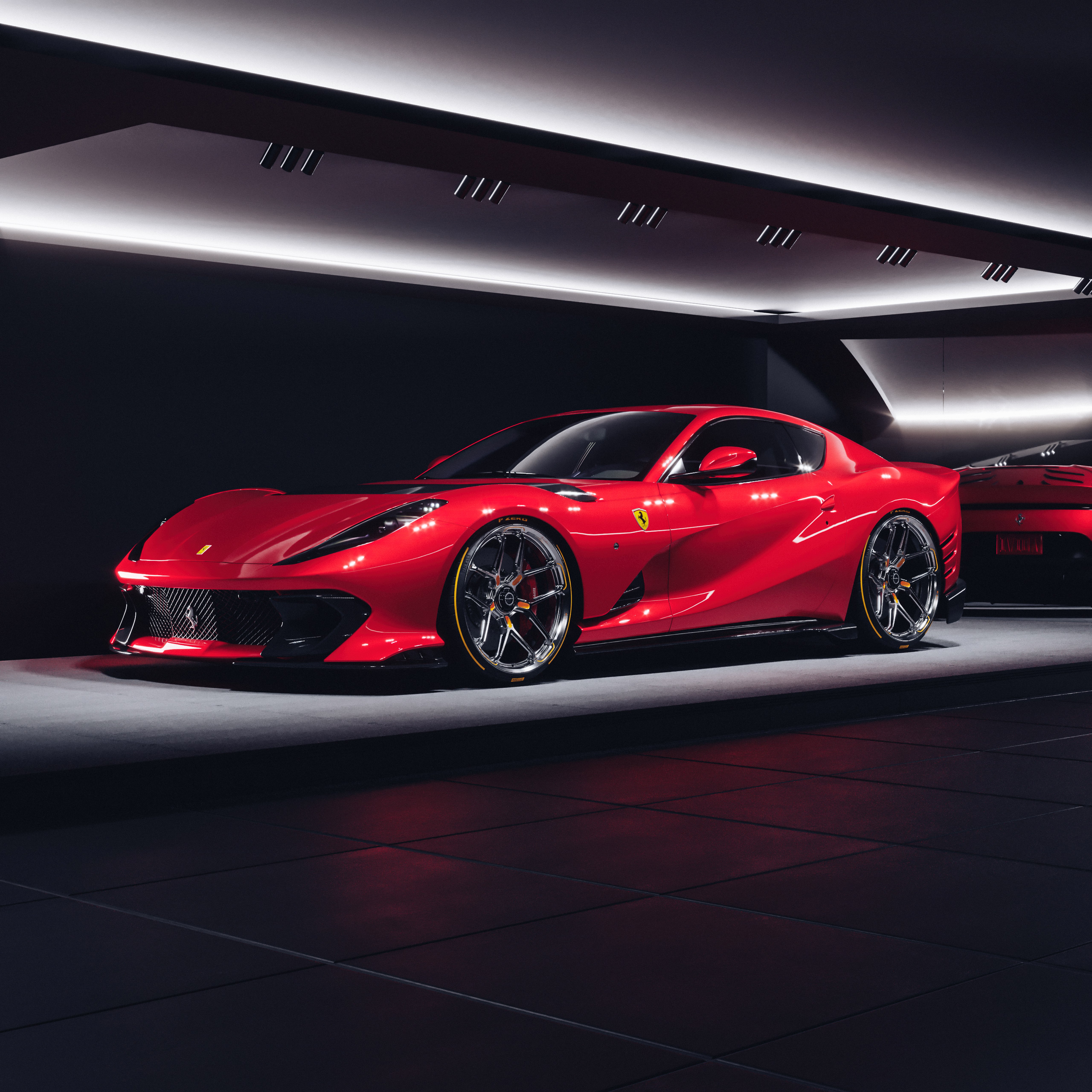 Ferrari 812 Competizione, Superesportivo, Edição limitada, 5K, Carros vermelhos