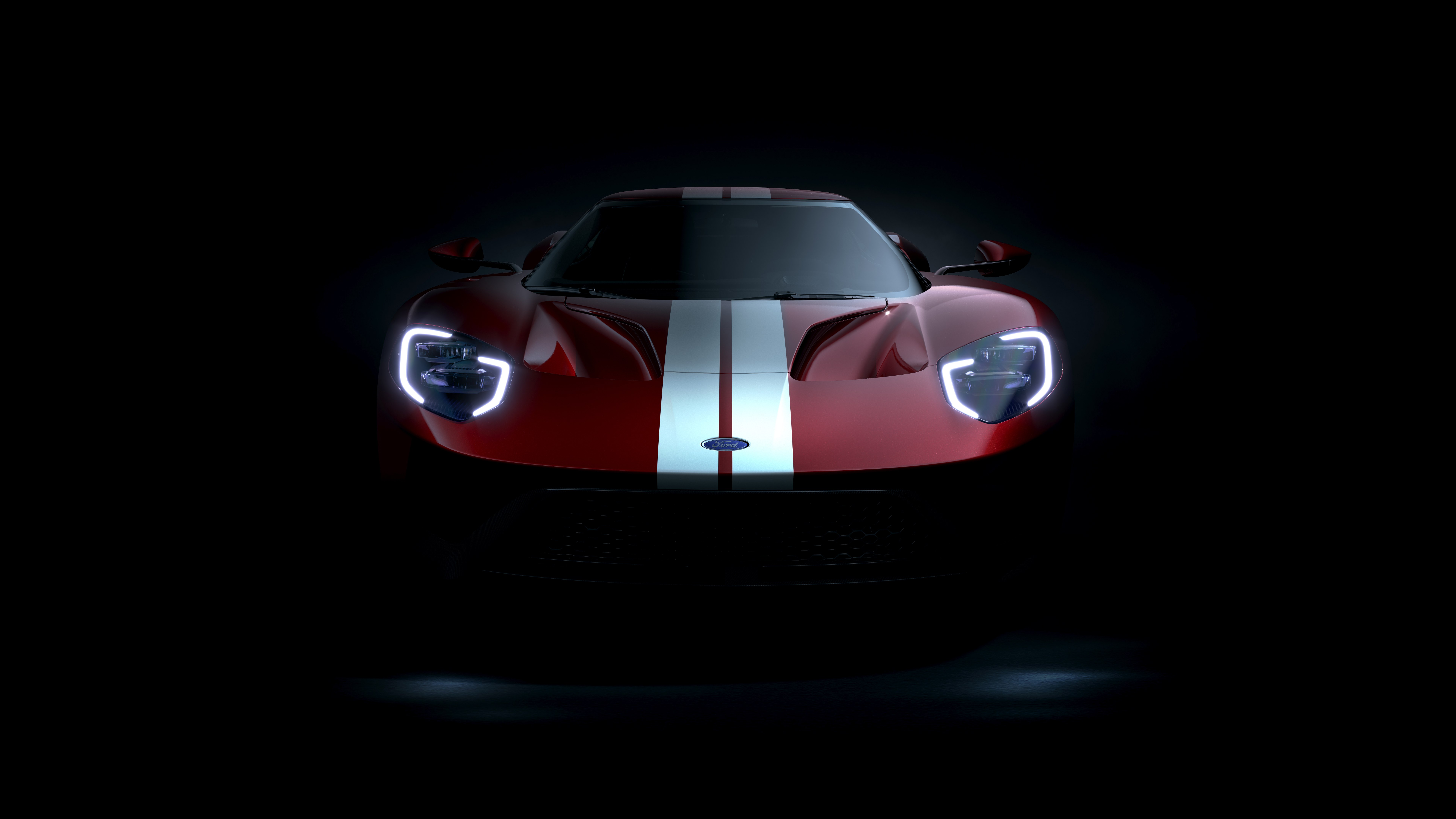 Ford GT, 8K, Fundo preto, 5K