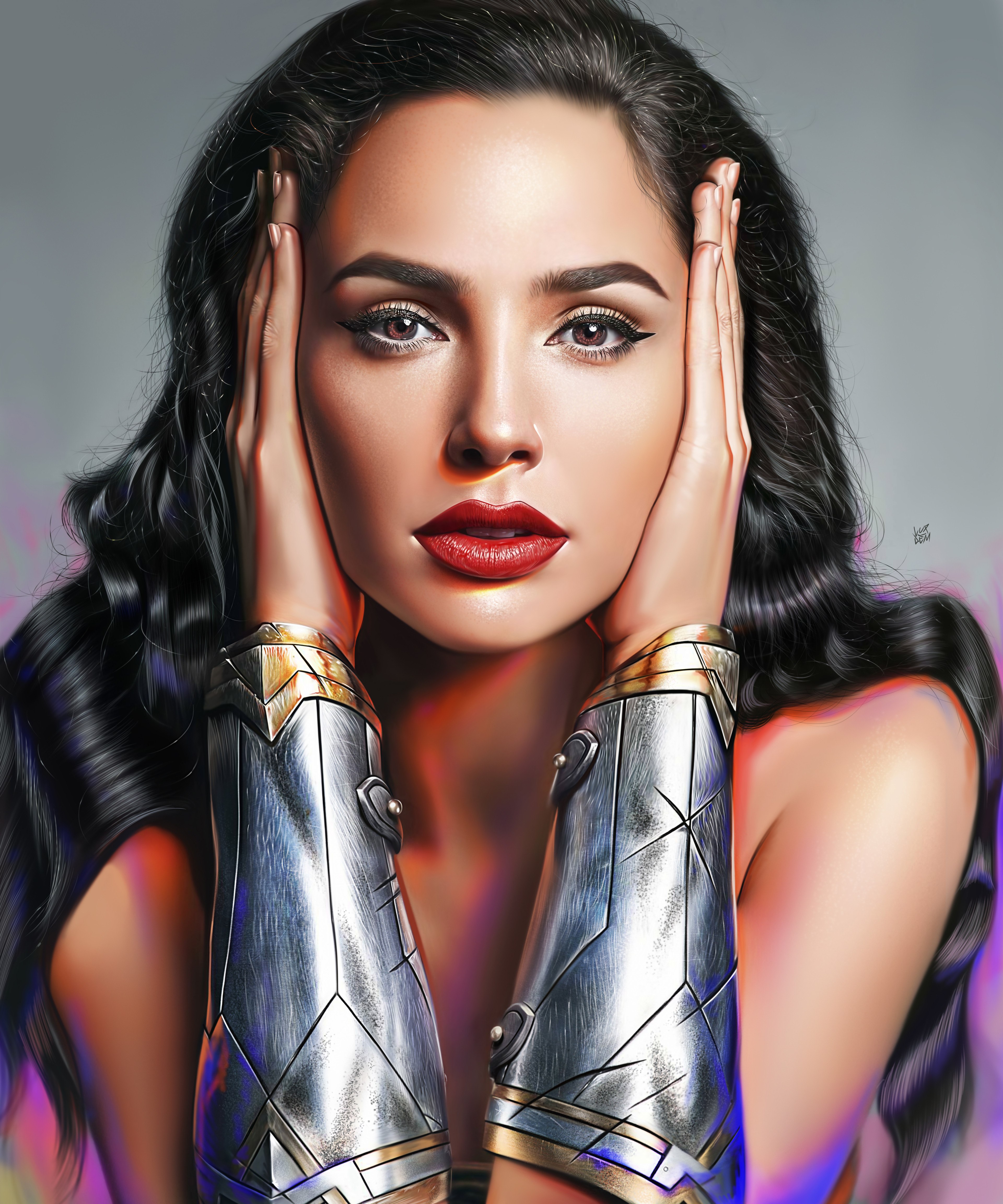 Gal Gadot, Mulher-Maravilha, Retrato, Arte, Super-heróis da DC, Diana Prince