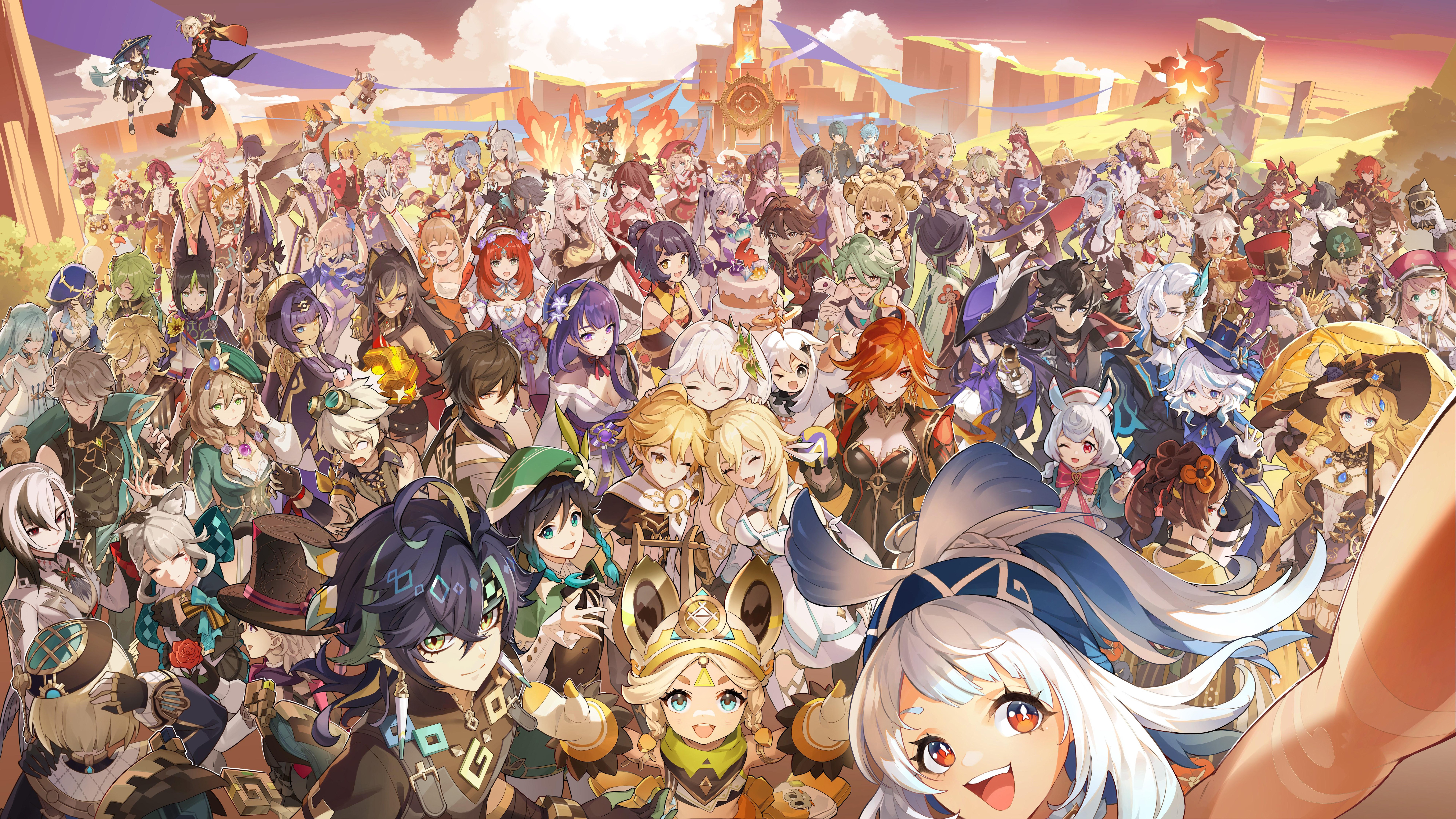 Genshin Impact, Arte de personagem, 5K, 8K