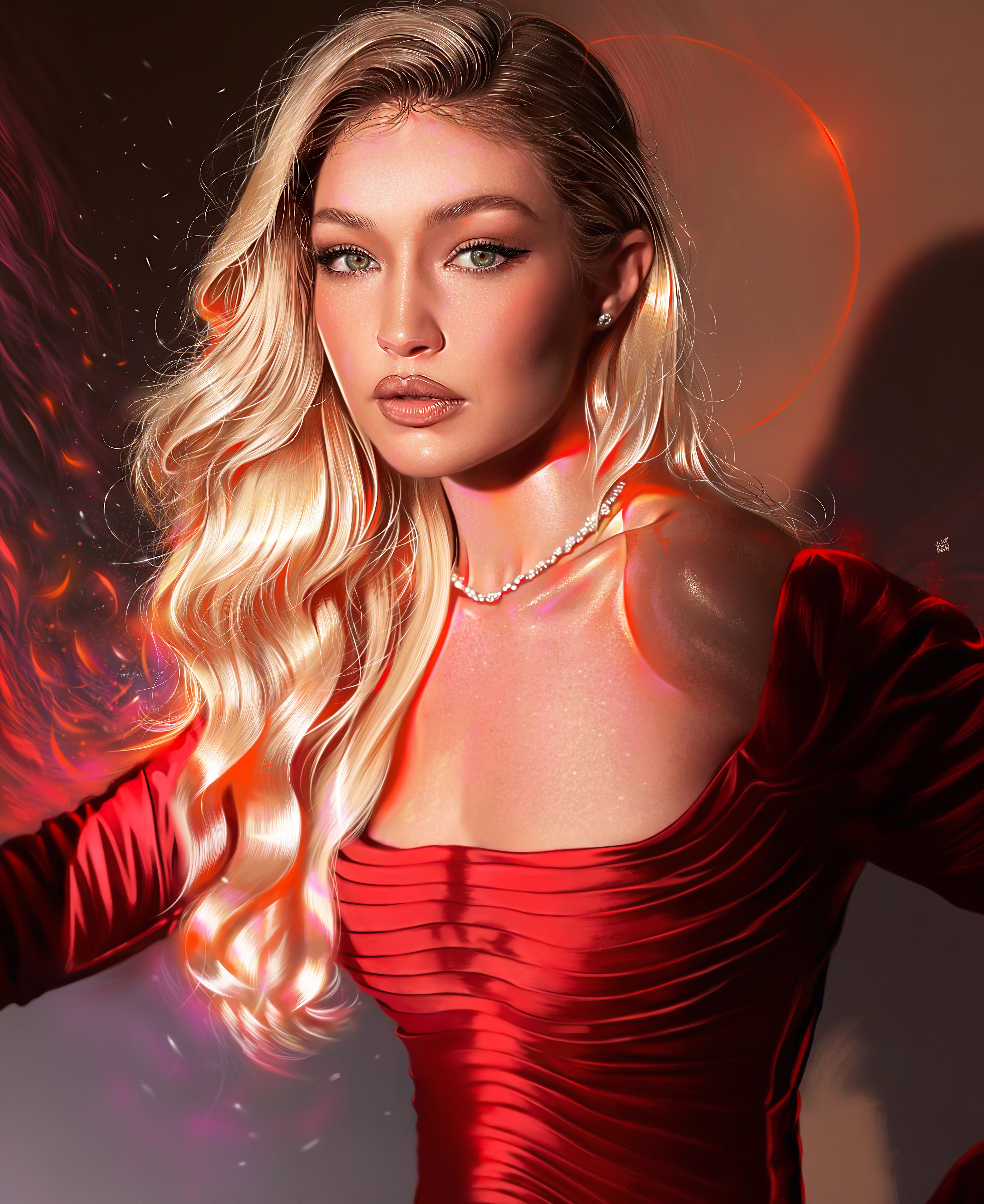 Gigi Hadid, Modelo bonita, Arte, 5K
