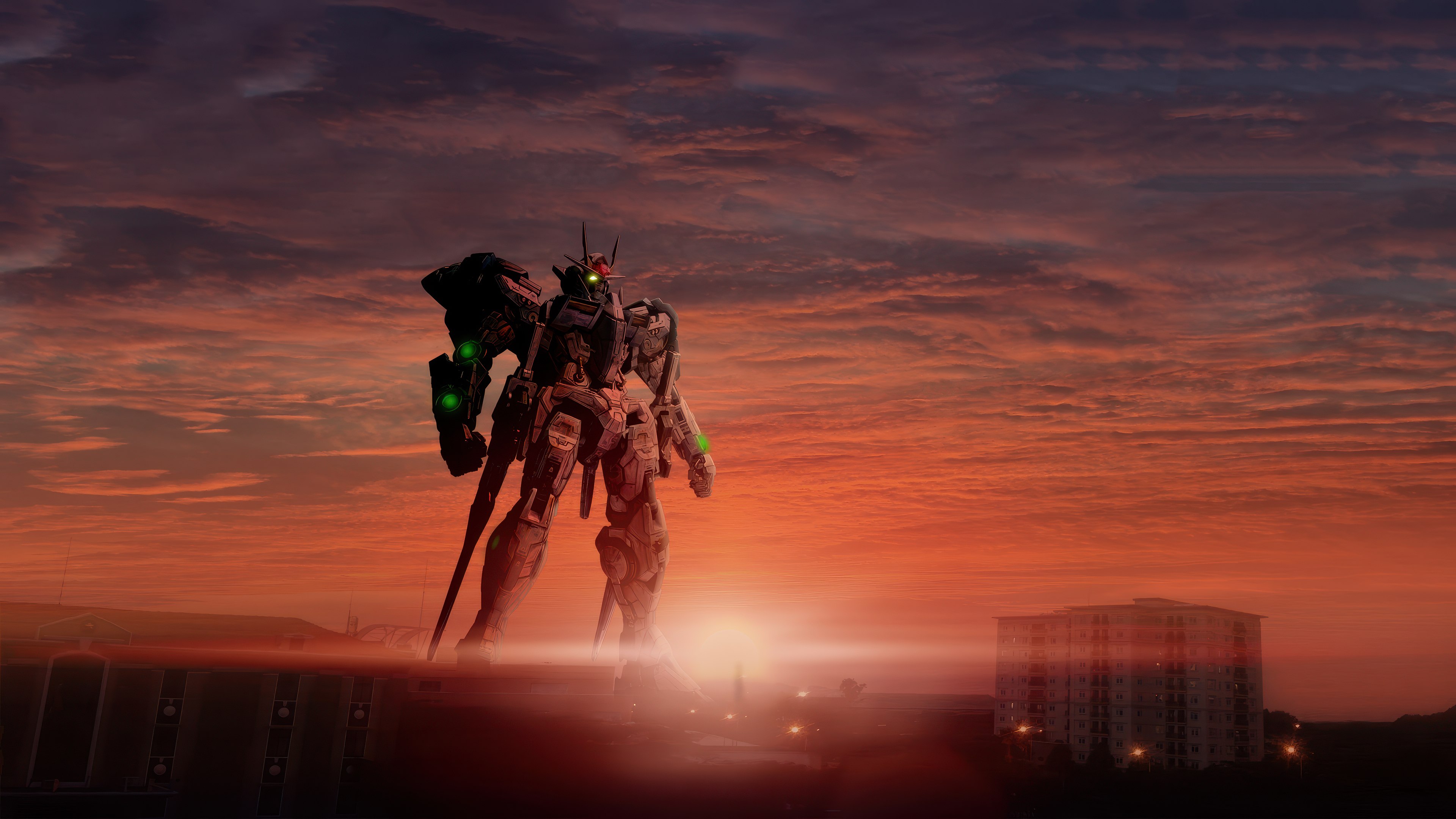 Gundam, Robô, Pôr do sol