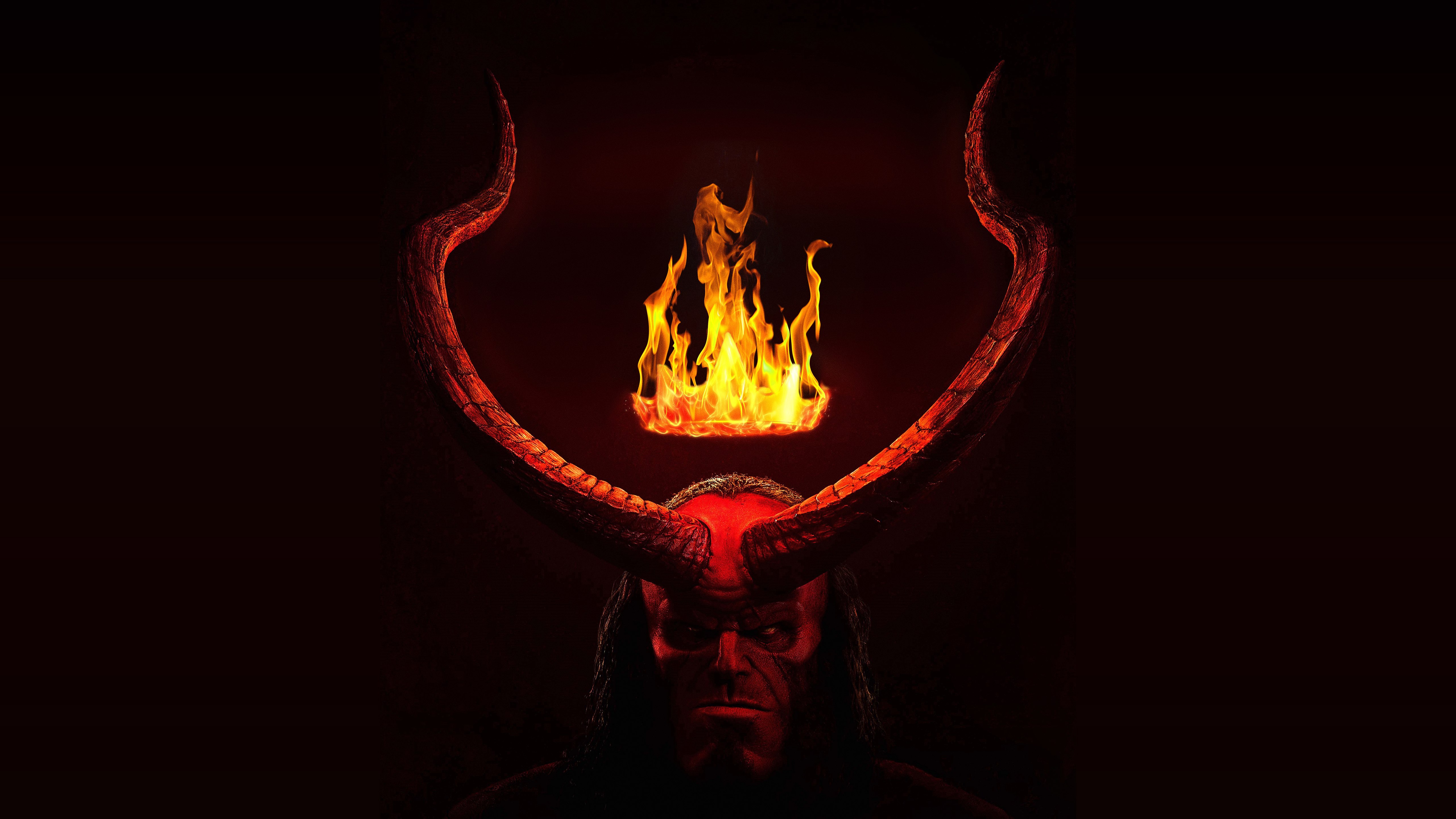 Hellboy, 5K, Pôster do filme, Fundo escuro, Super-herói
