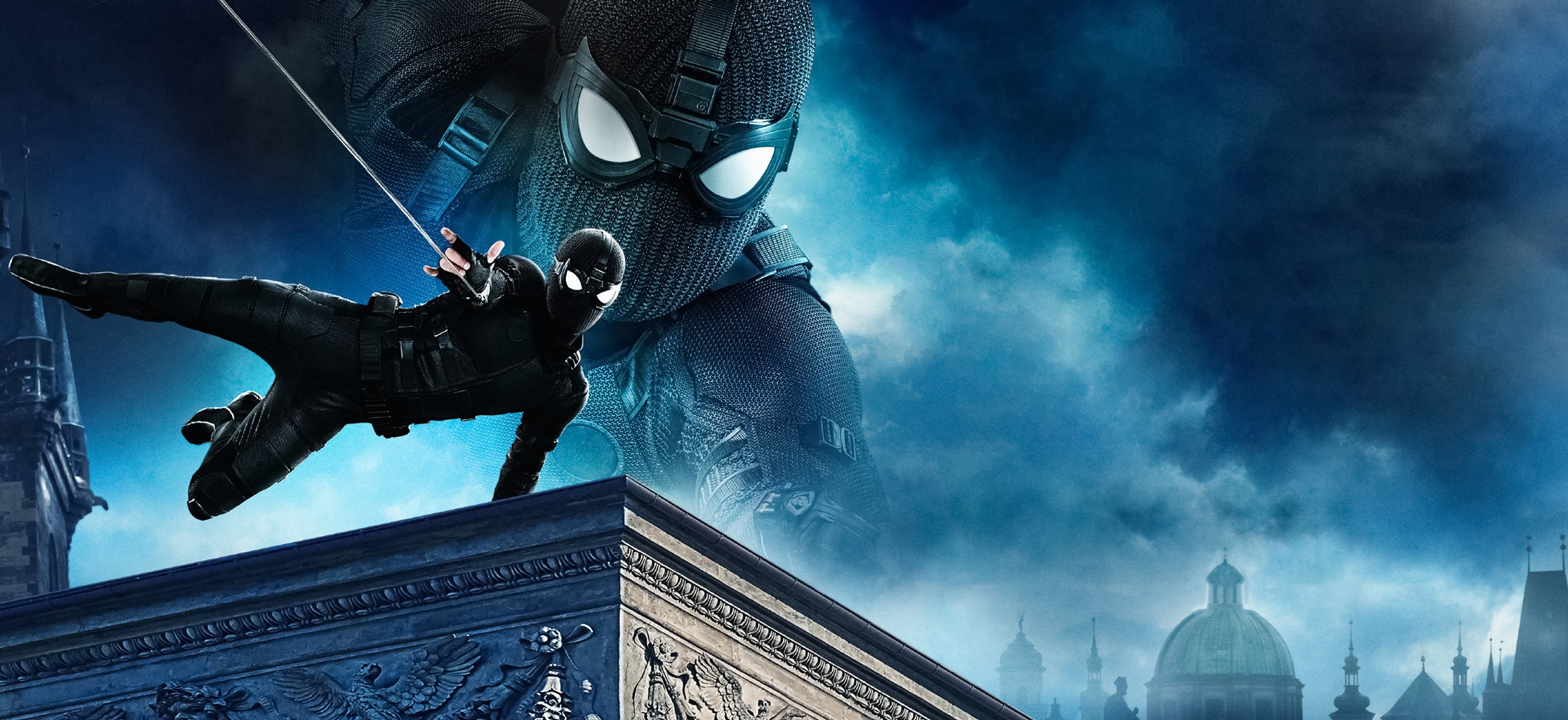 Homem-Aranha: Longe de Casa, Macaco Noturno, Traje preto, Homem-Aranha