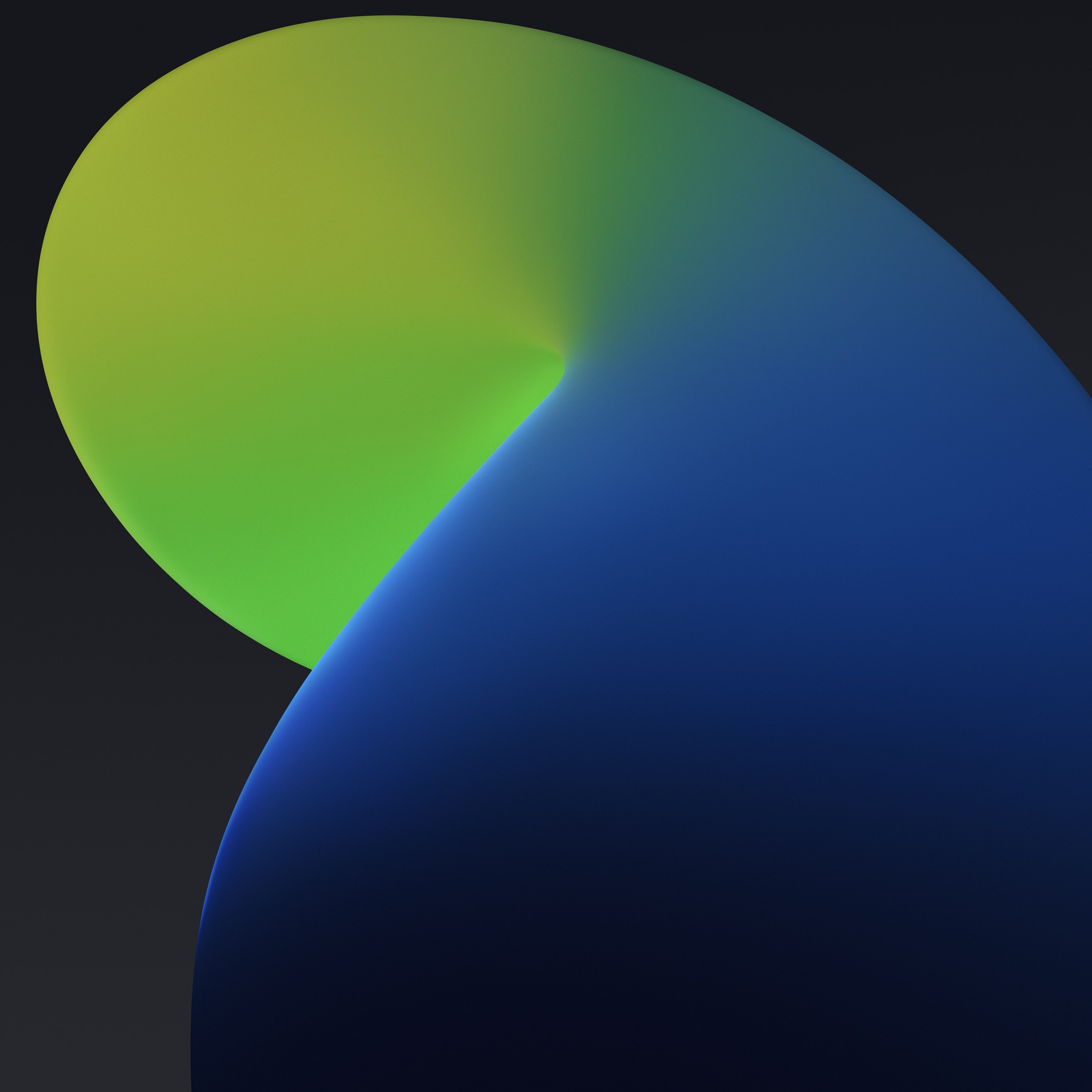 iPadOS, Fundo gradiente, Verde, Azul, Abstrato escuro