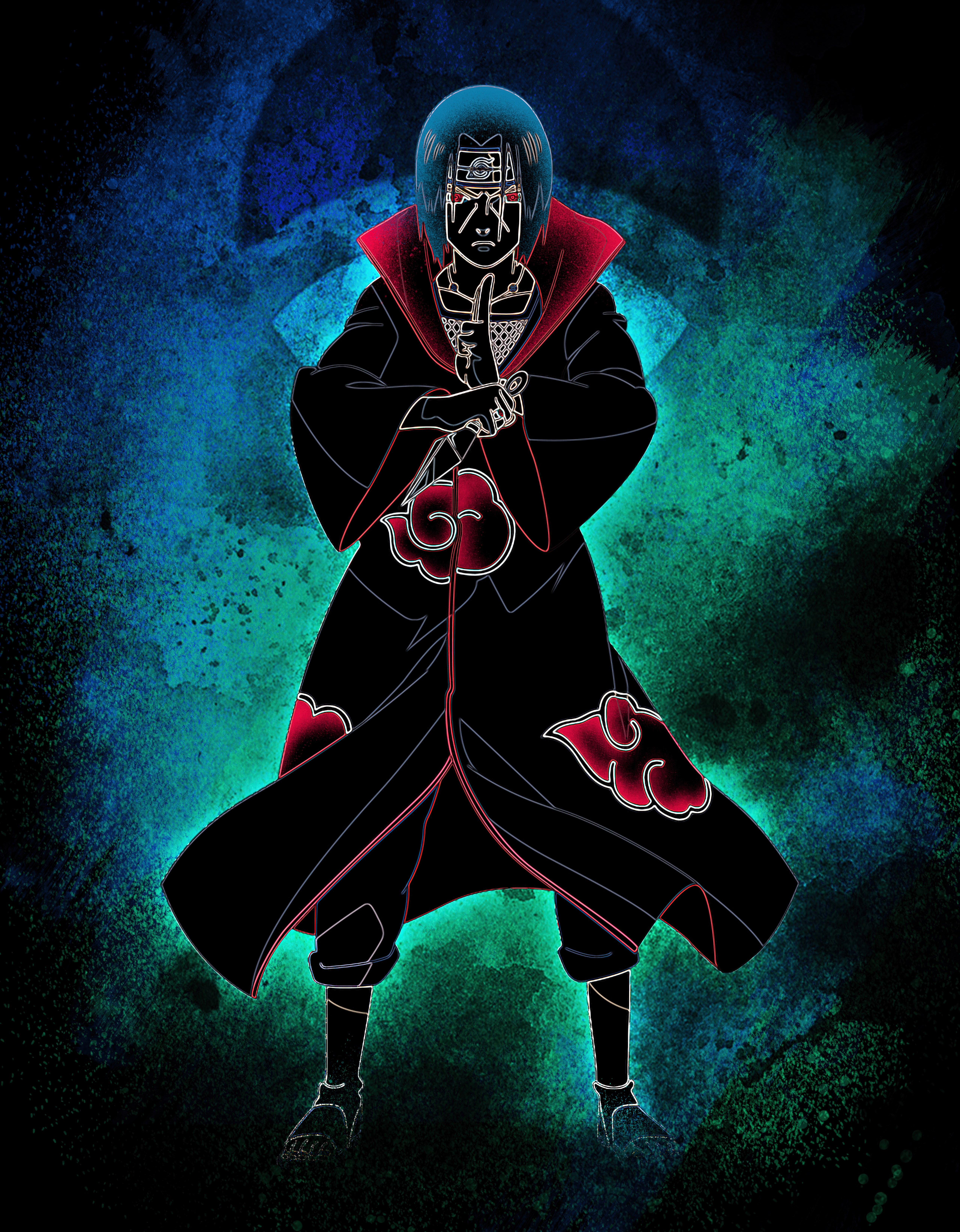 Itachi Uchiha, Arte, Naruto, Arte digital, 5K