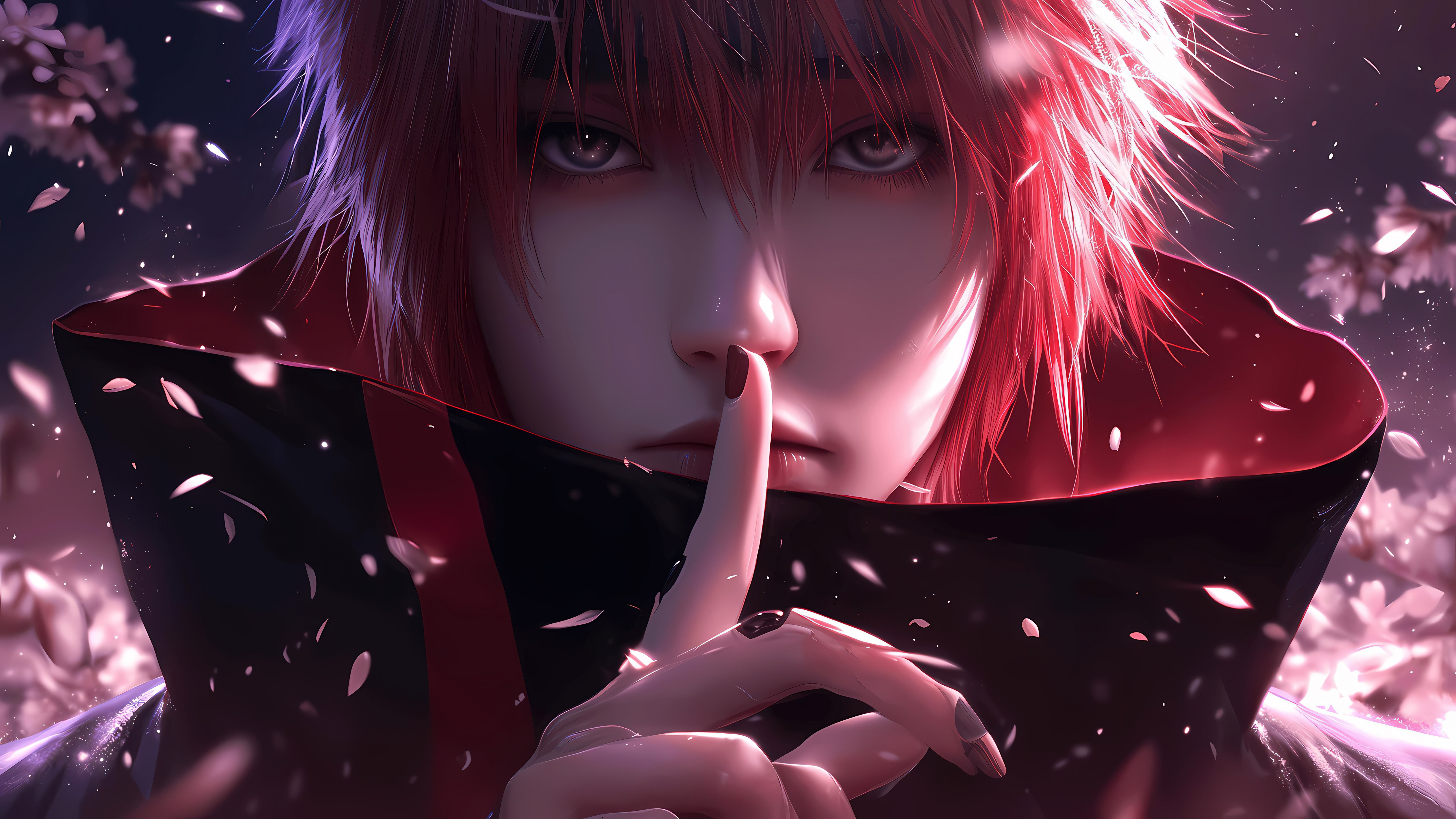 Itachi Uchiha, Estética vermelha, Naruto, 5K
