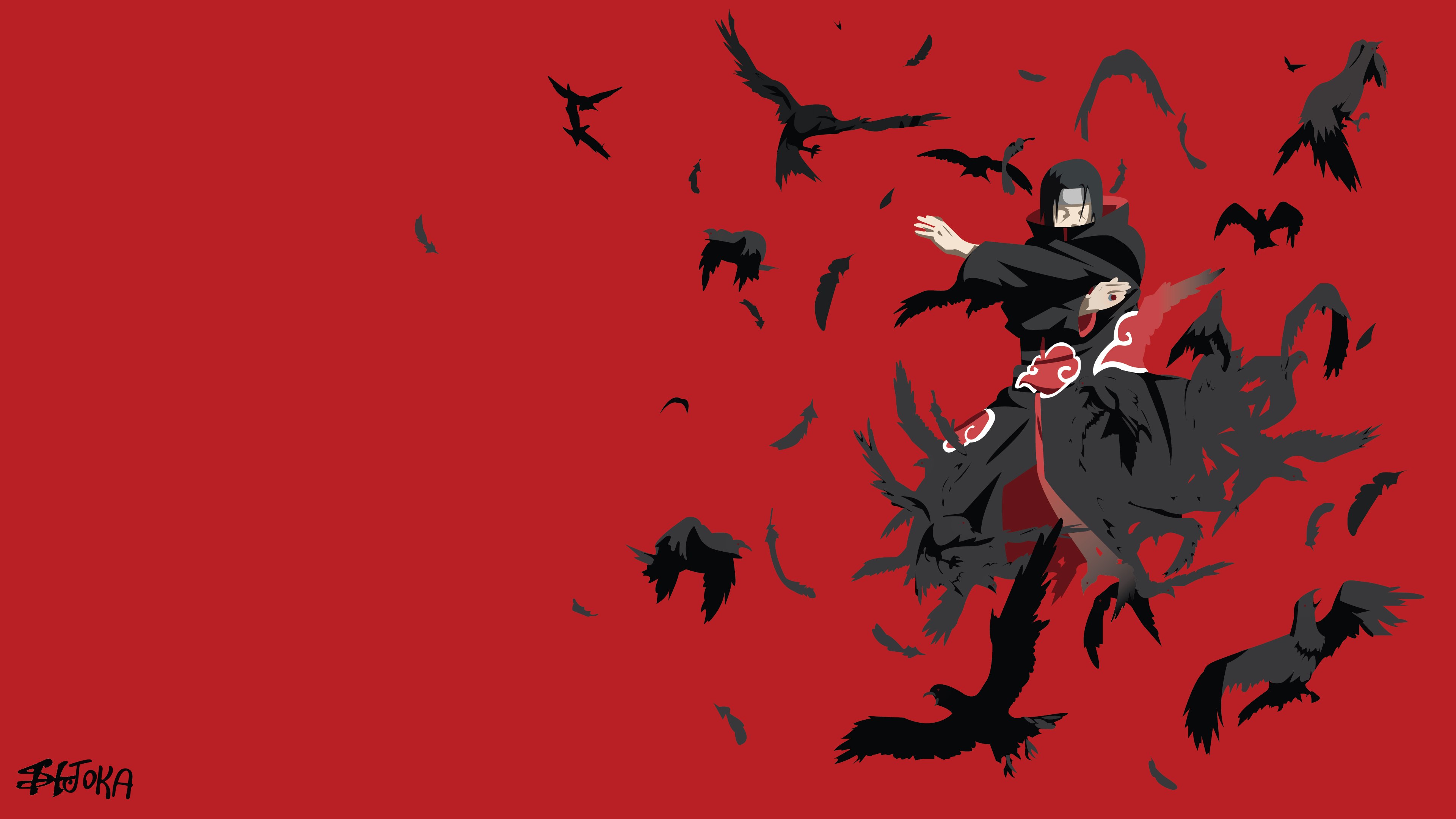 Itachi Uchiha, Naruto, Fundo vermelho