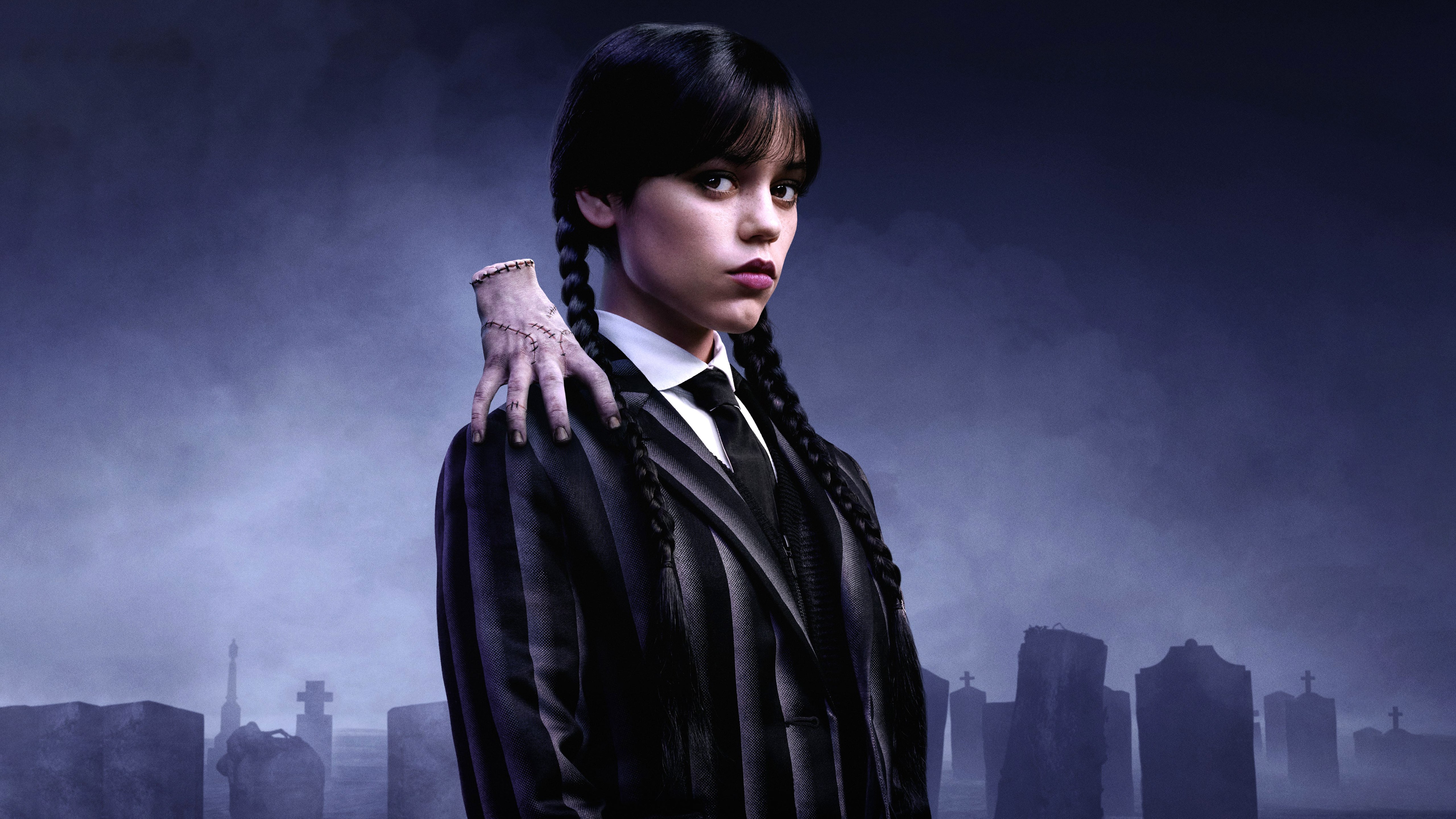 Jenna Ortega, Coisa (Wandinha), Wandinha (Netflix), 5K, Jenna Ortega como Wandinha Addams, Temporada 2