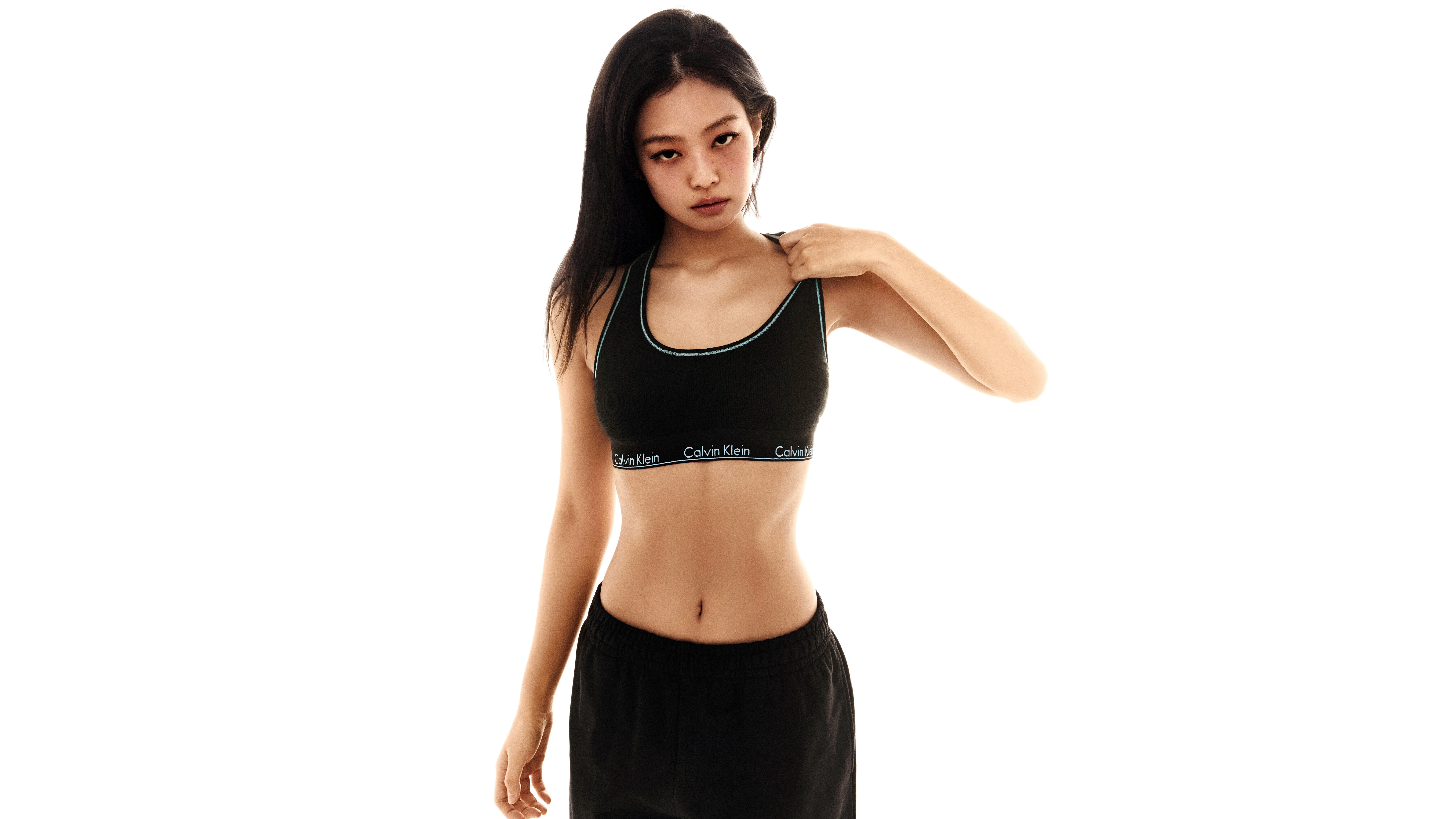 Jennie, Calvin Klein, 5K, 8K, Fundo branco