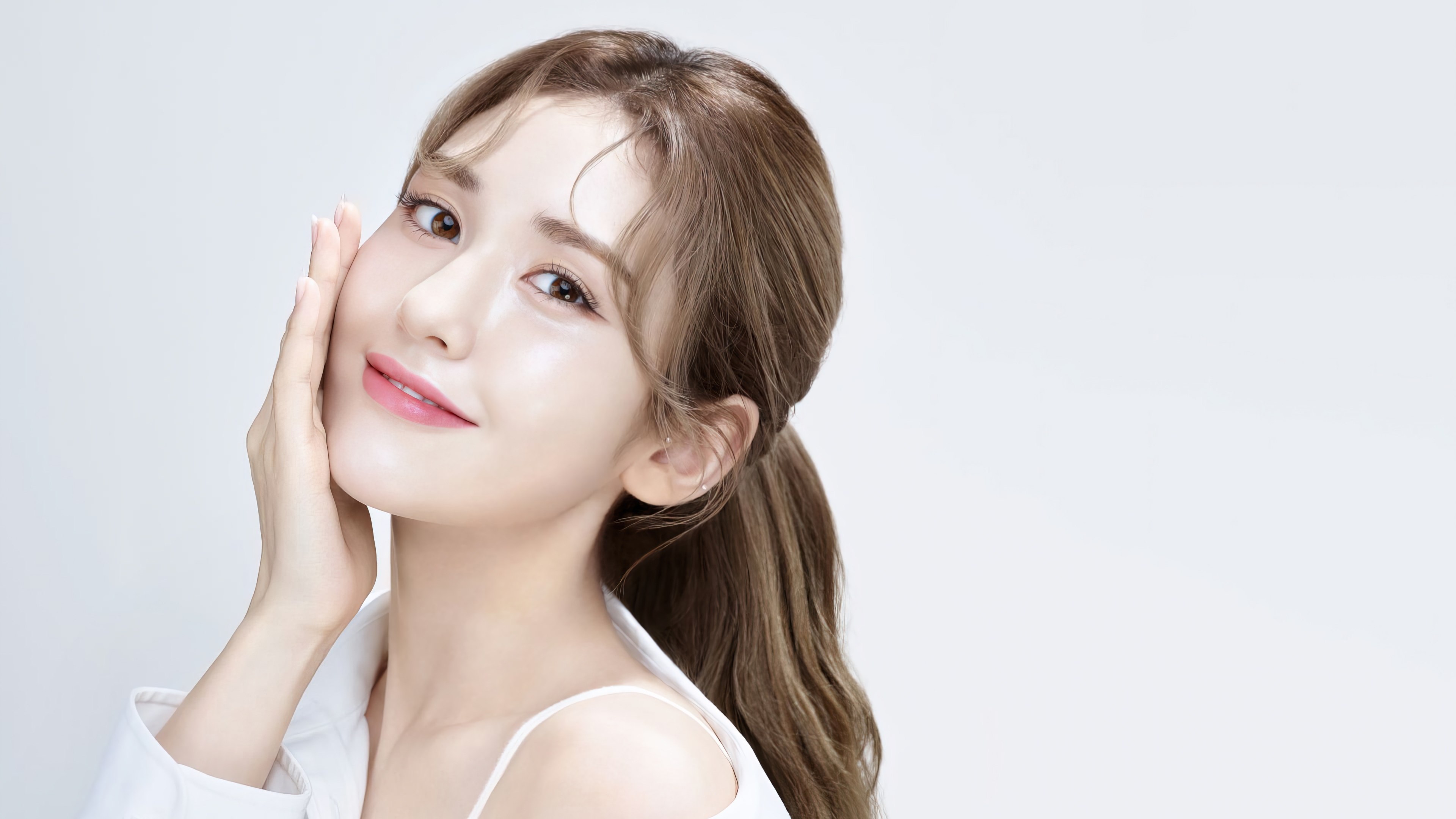 Jeon Somi, Sorrindo, Retrato, Ídolo de K-pop, Garota asiática, Estética branca